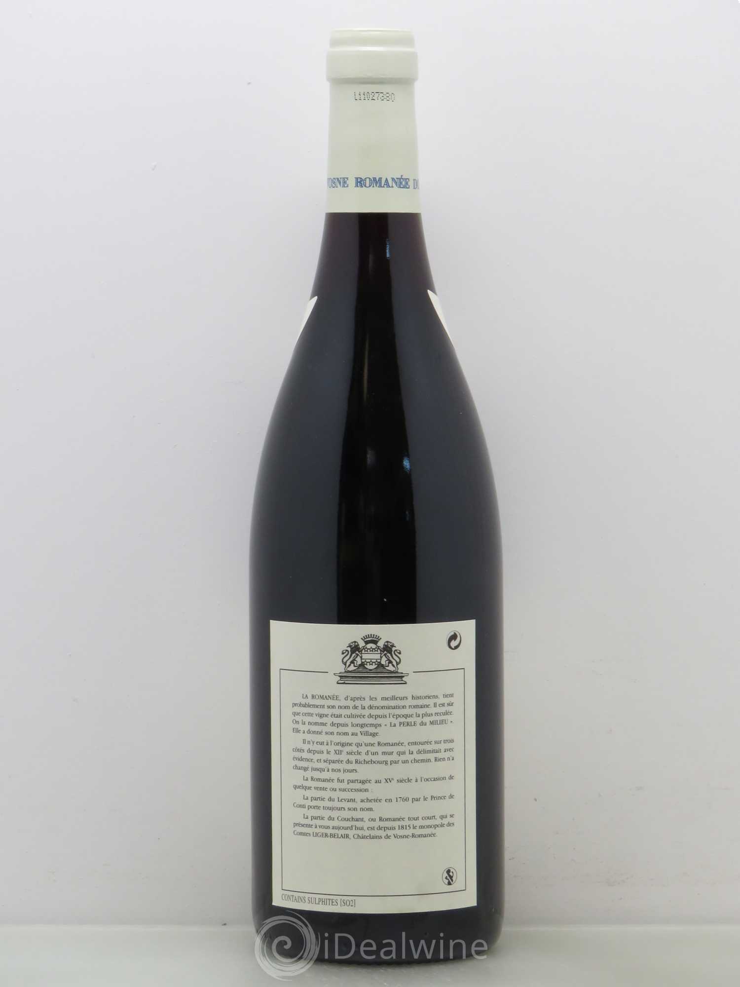 La Romanée Grand Cru Comte Liger-Belair (Domaine du) Bouchard pour Liger Belair 2001 - Posten von 1 Flasche - 1