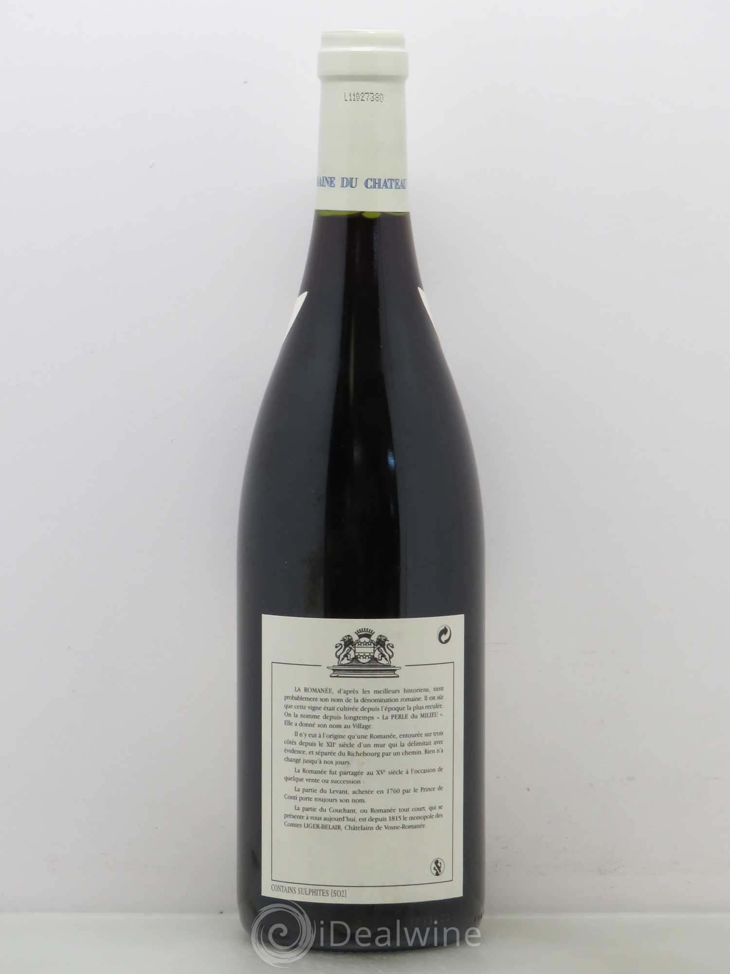 La Romanée Grand Cru Comte Liger-Belair (Domaine du) Bouchard pour Liger Belair 2001 - Posten von 1 Flasche - 1
