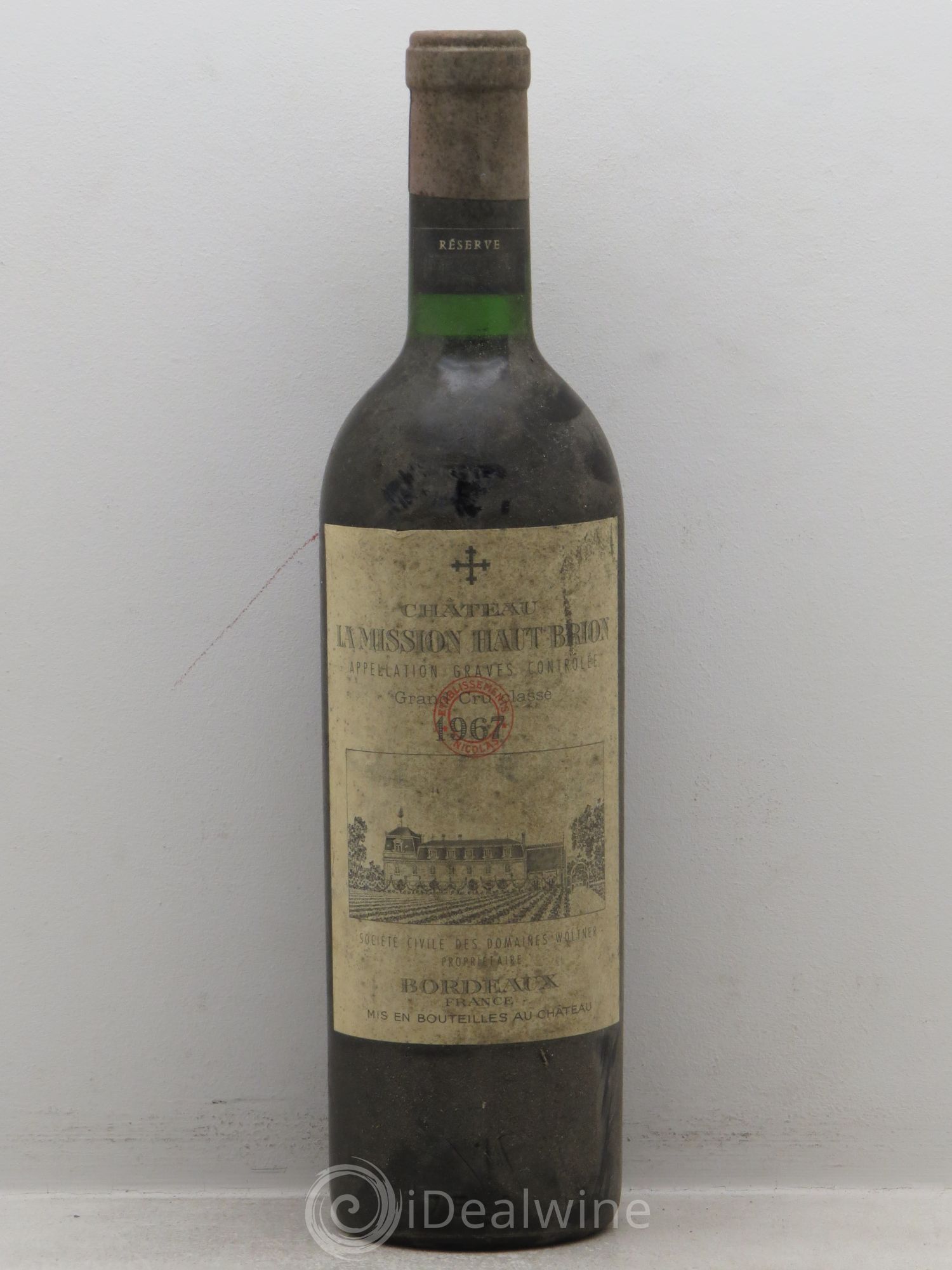 Château la Mission Haut-Brion Cru Classé de Graves 1967 - Lotto di 1 bottiglia - 0