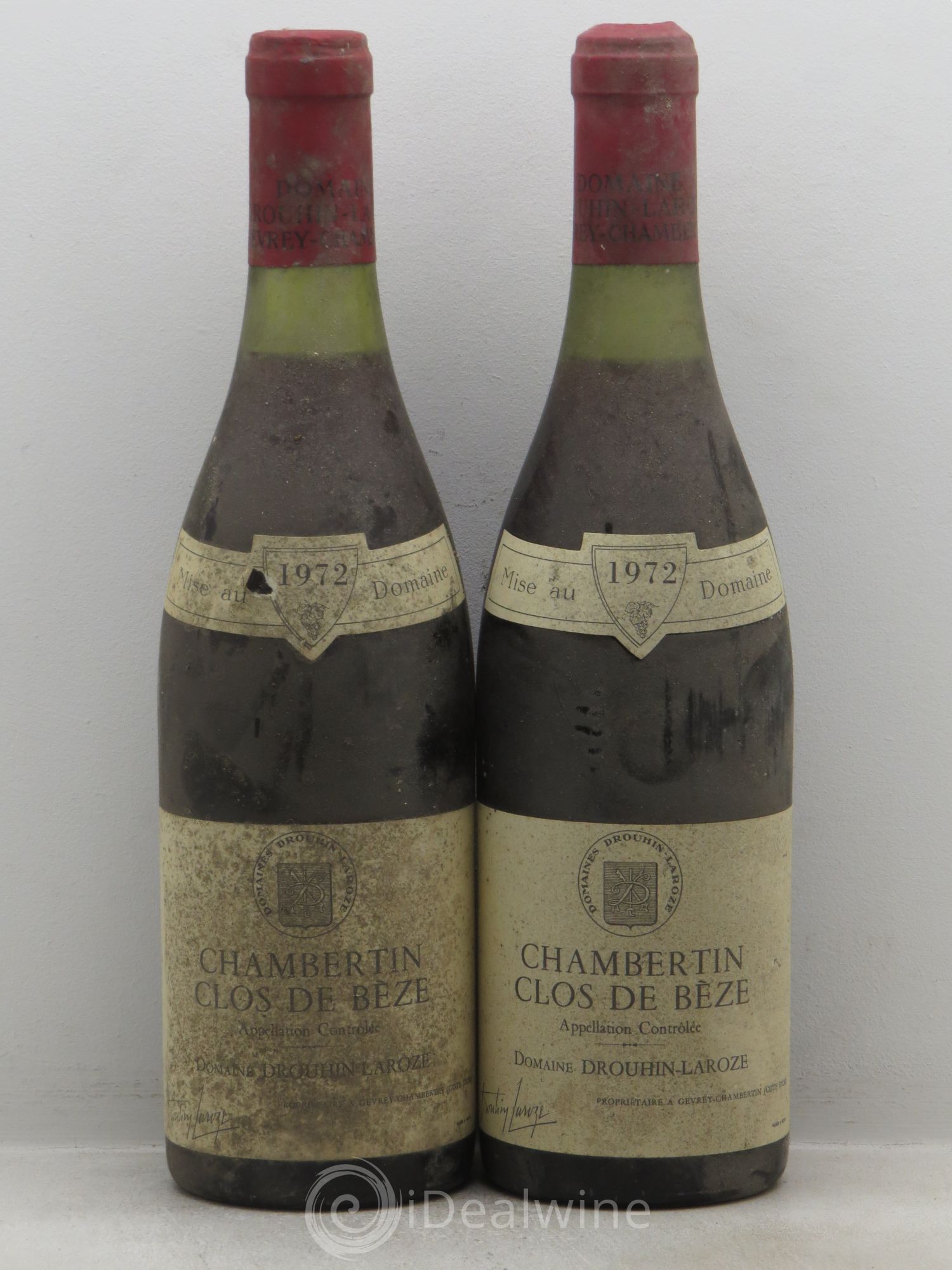 Chambertin Clos de Bèze Grand Cru Domaine Drouhin-Laroze 1972 - Lot de 2 bouteilles - 0