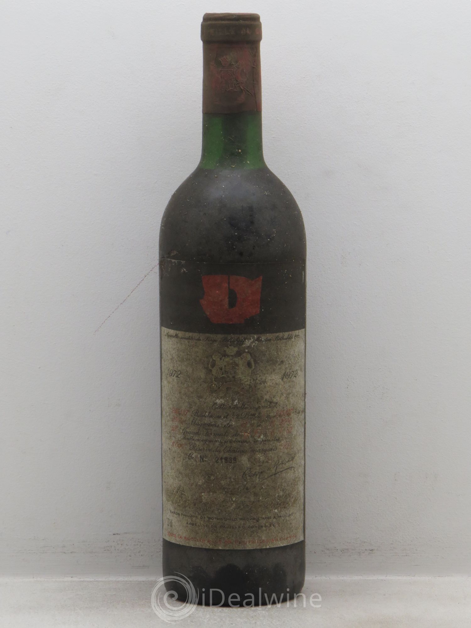 Château Mouton Rothschild 1er Grand Cru Classé 1972 - Lot de 1 bouteille - 0
