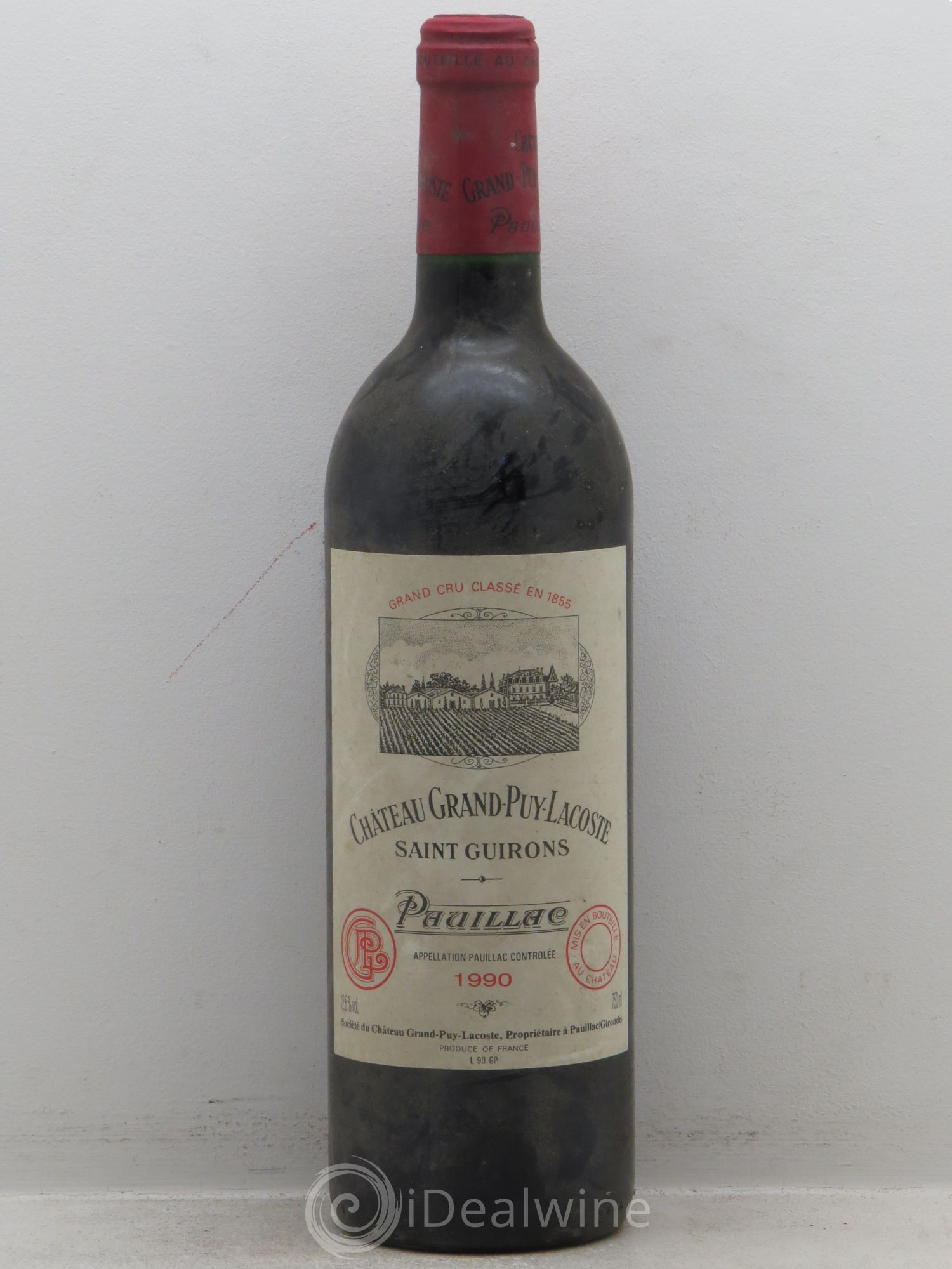 Château Grand Puy Lacoste 5ème Grand Cru Classé 1990 - Lot de 1 bouteille - 0