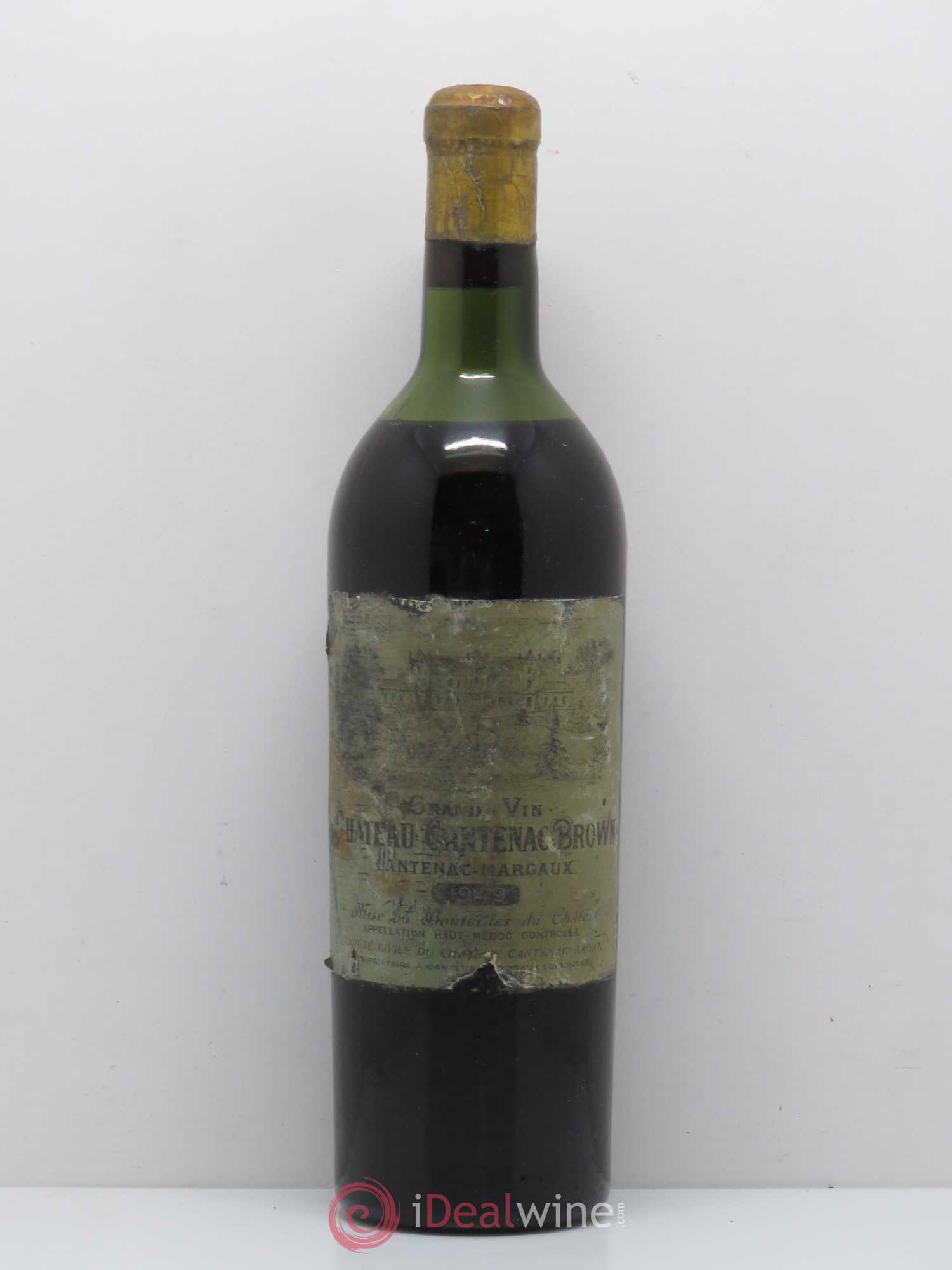 Château Cantenac Brown 3ème Grand Cru Classé 1949 - Lot de 1 bouteille - 0