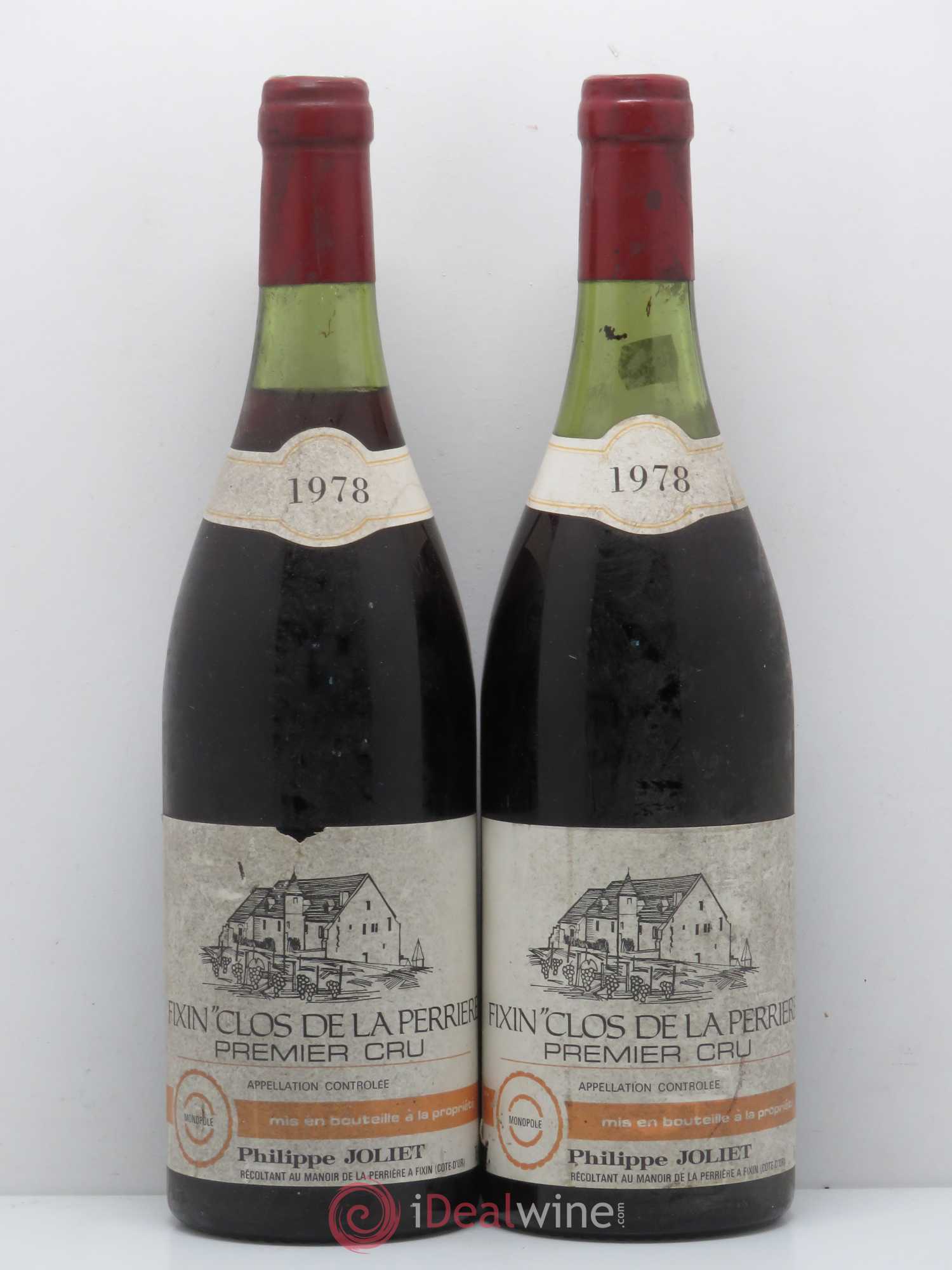 Fixin 1er Cru Clos de la Perrière Joliet Père & Fils (Domaine) 1978 - Lot de 2 bouteilles - 0