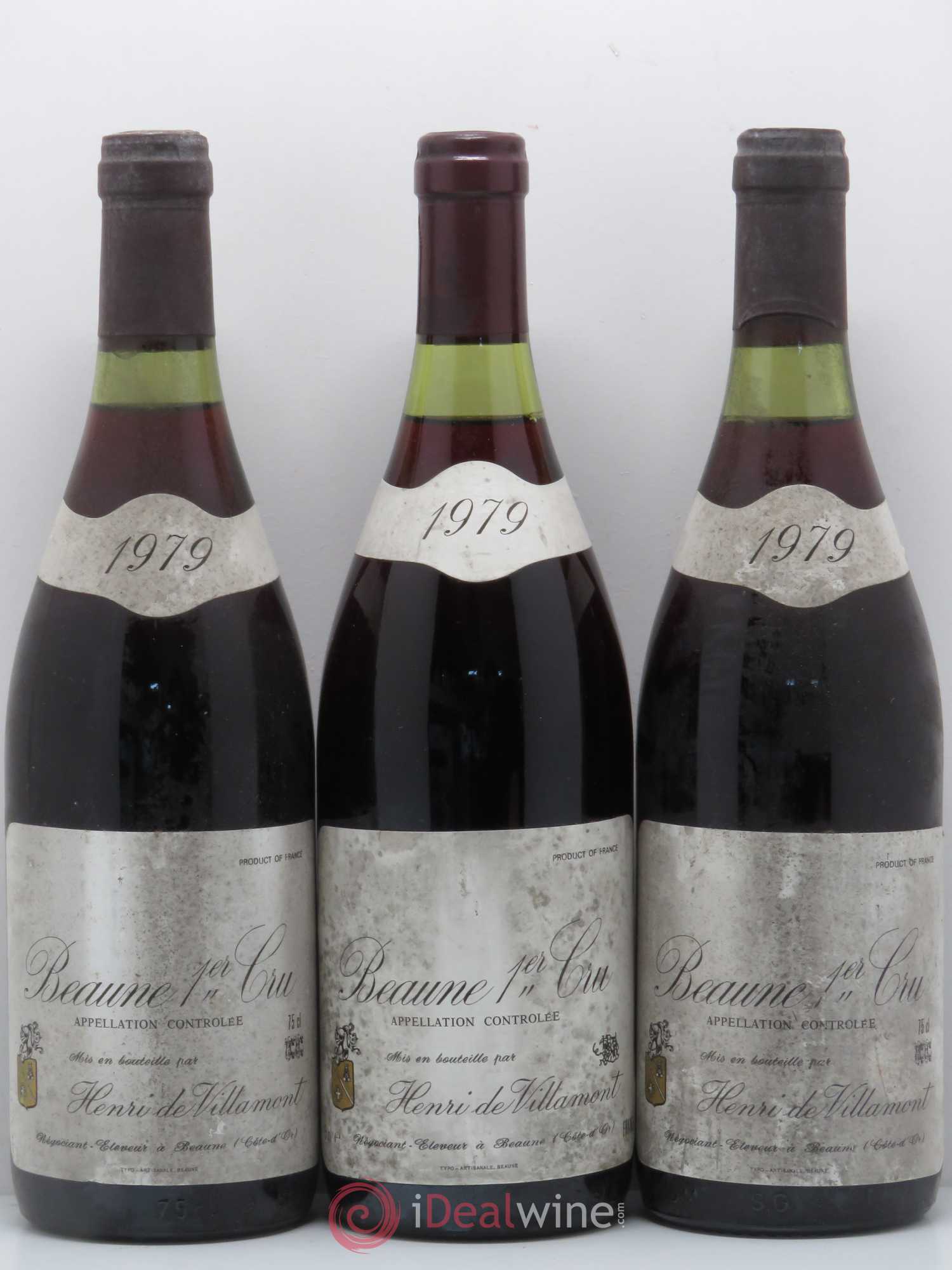 Beaune 1er Cru Domaine Henri De Villamont 1979 - Posten von 3 Flaschen - 0