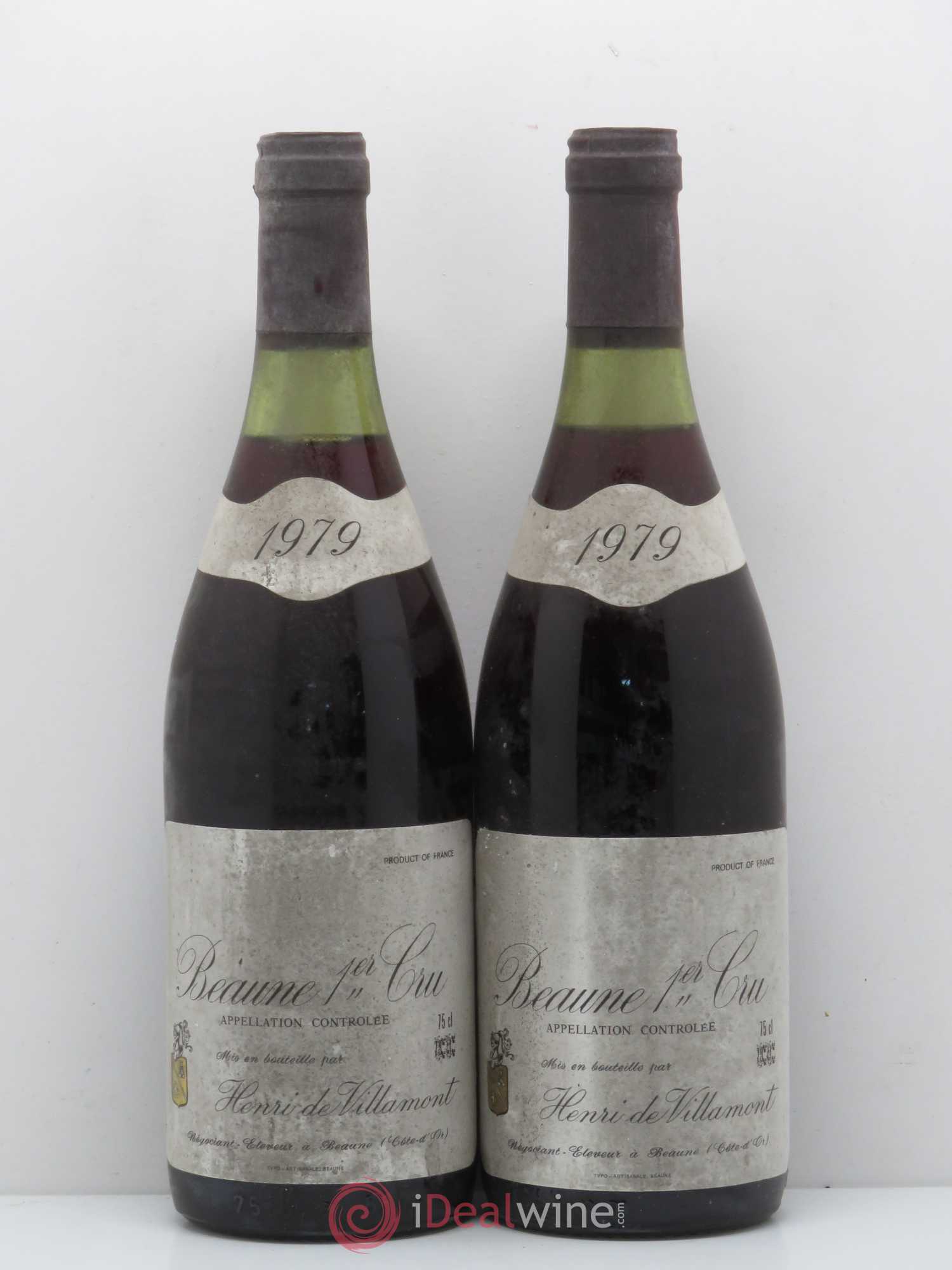 Beaune 1er Cru Domaine Henri De Villamont 1979 - Posten von 2 Flaschen - 0