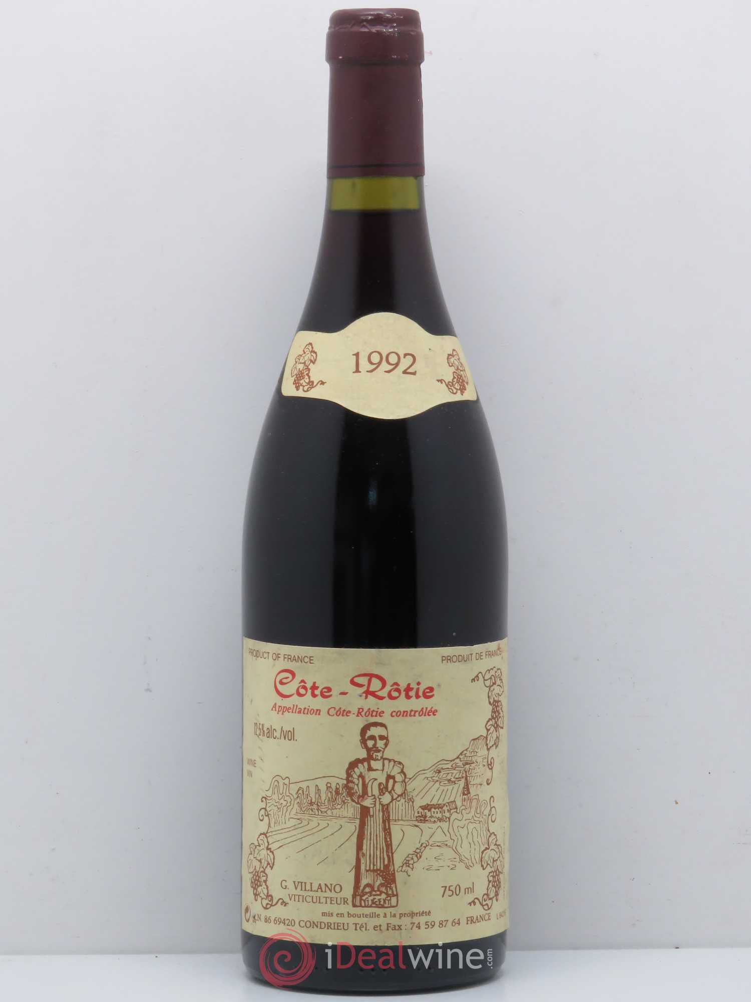 Côte-Rôtie Domaine Villano 1992 - Posten von 1 Flasche - 0