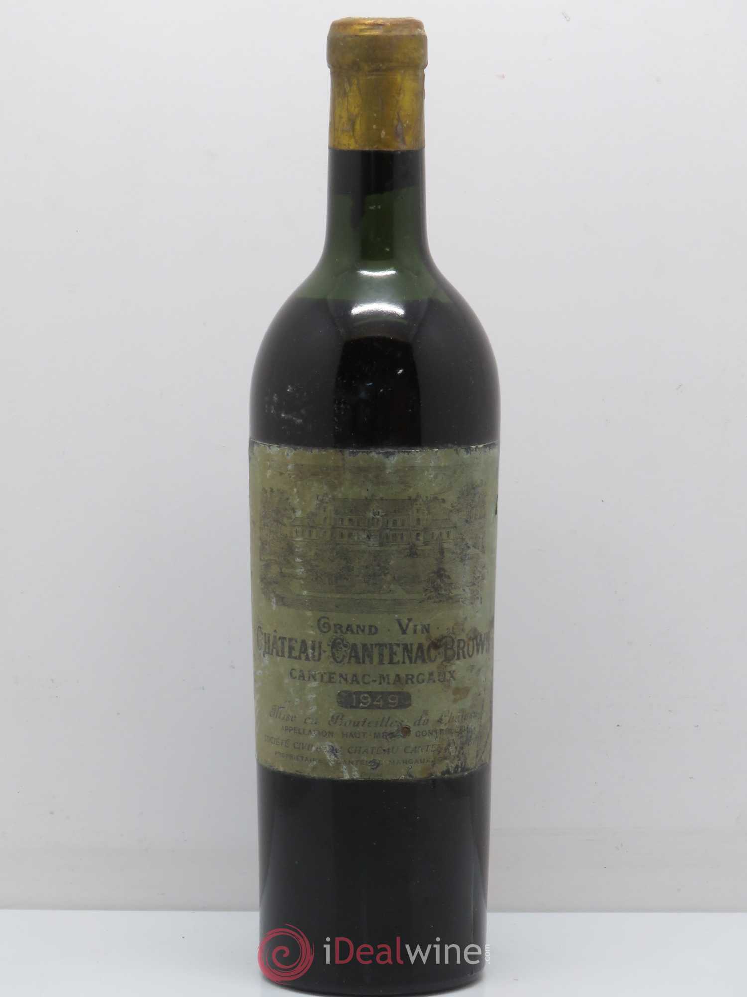 Château Cantenac Brown 3ème Grand Cru Classé 1949 - Lot de 1 bouteille - 0