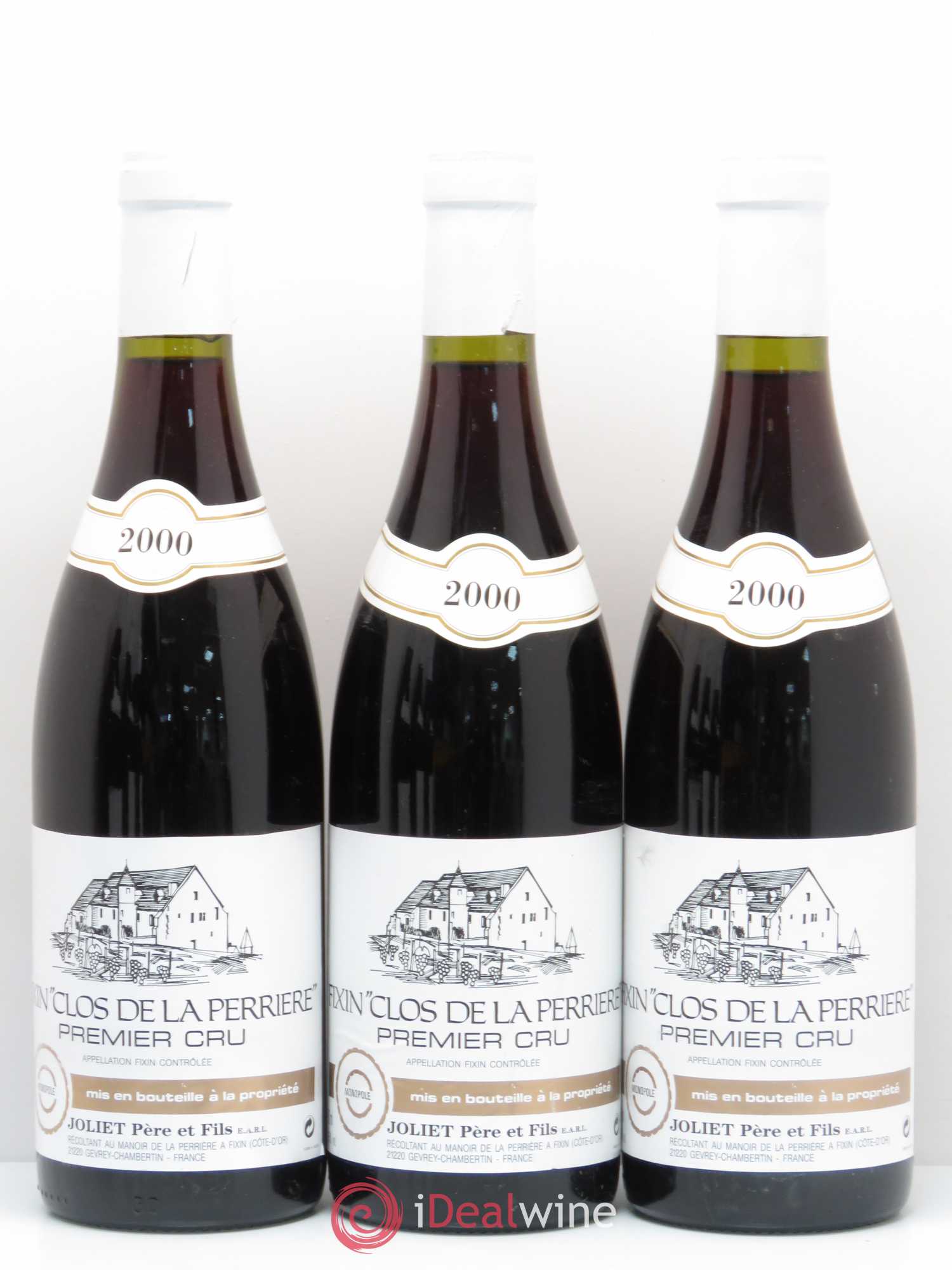 Fixin 1er Cru Clos de la Perrière Joliet Père & Fils (Domaine) 2000 - Lot de 6 bouteilles - 1