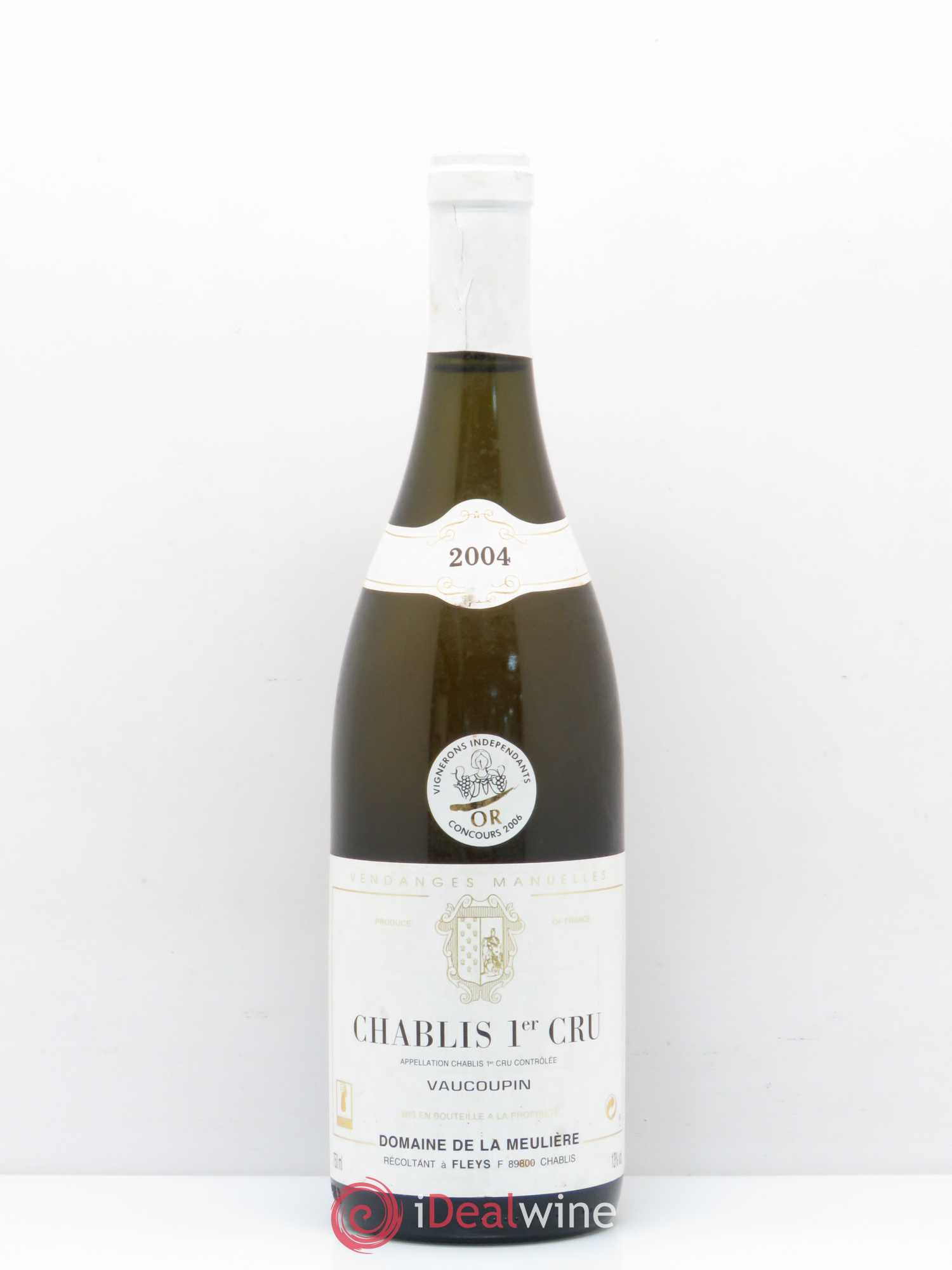 Chablis 1er Cru Vaucoupin Domaine de La Meuliere 2004 - Posten von 1 Flasche - 0