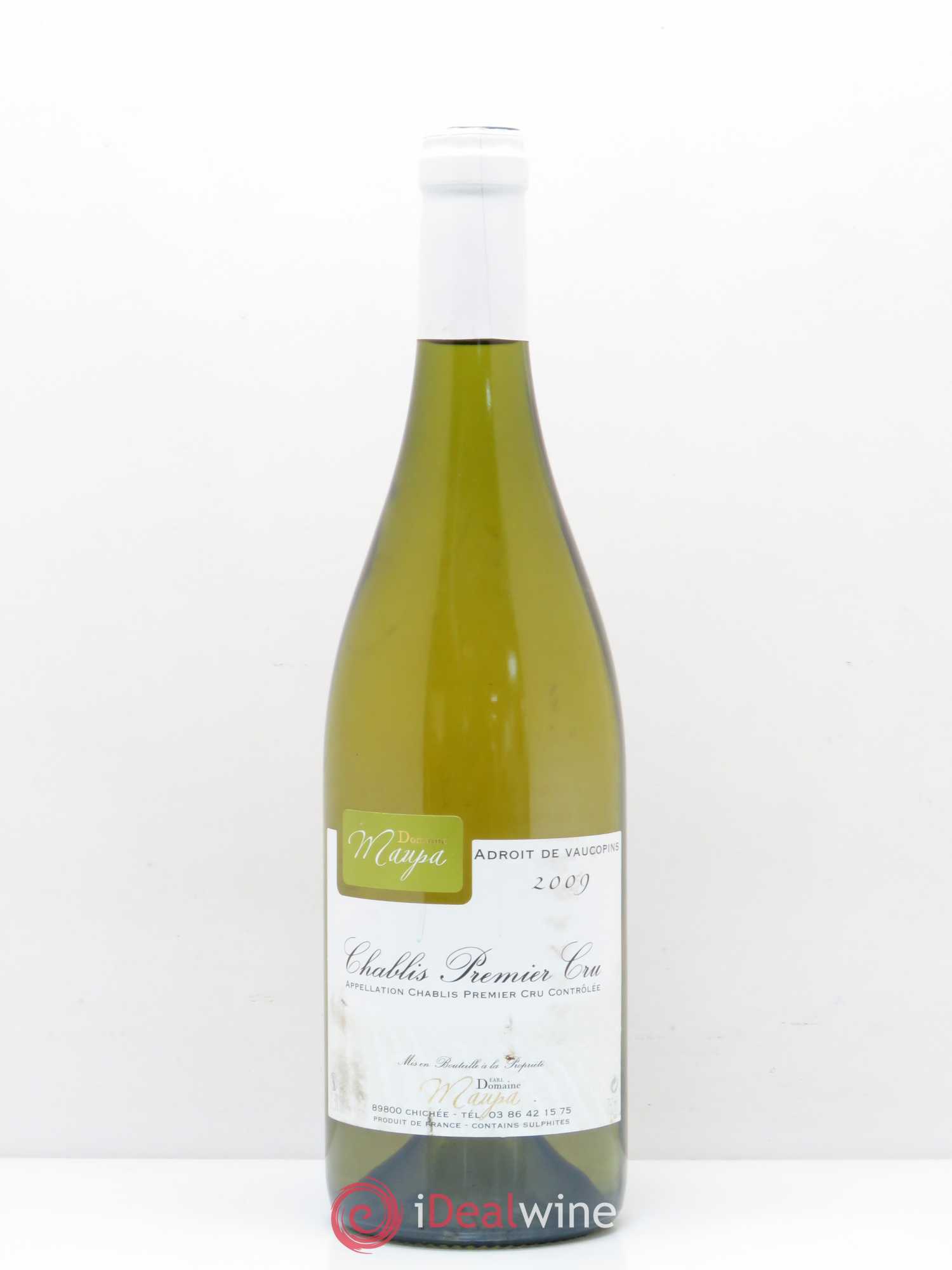 Chablis 1er Cru Adroit de Vaucopins Domaine Maupa 2009 - Posten von 1 Flasche - 0