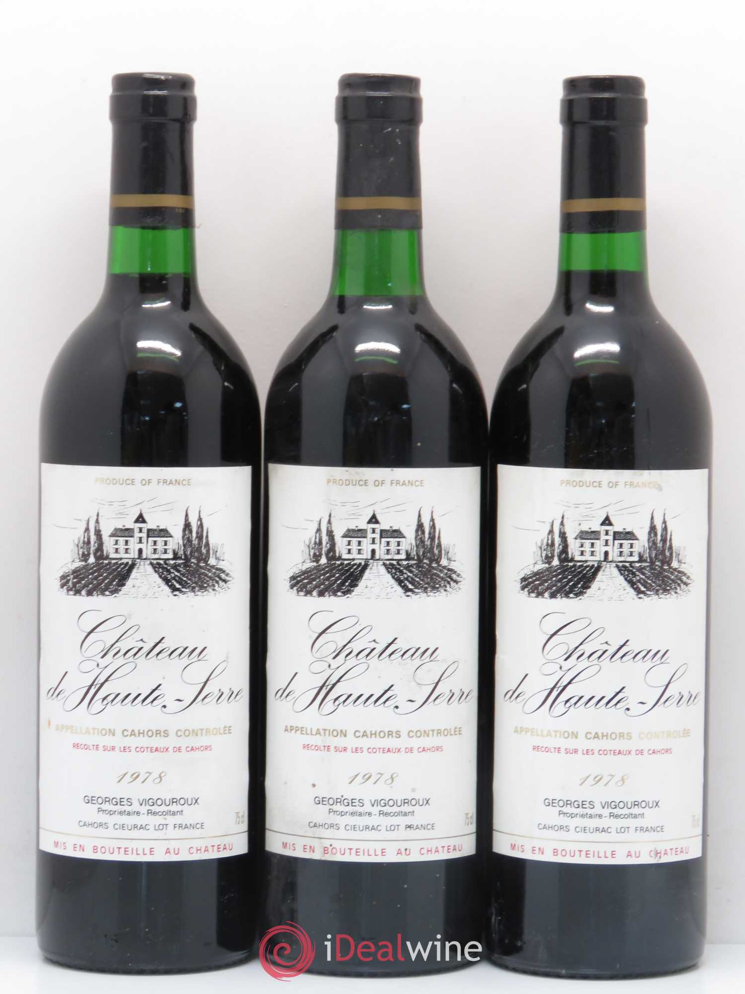 Cahors Château de Haute Serre 1978 - Lot de 6 bouteilles - 2