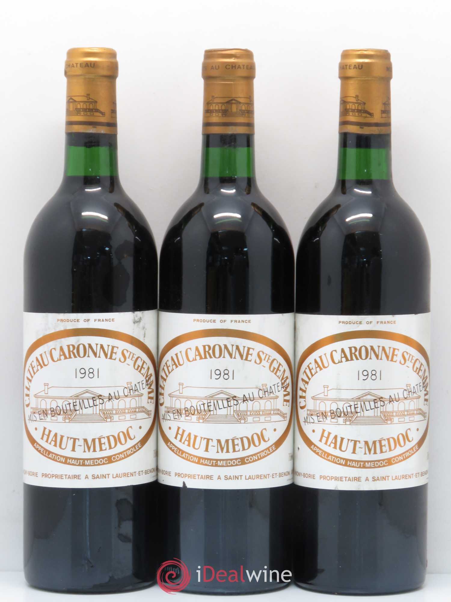 Château Caronne Sainte-Gemme Cru Bourgeois 1981 - Lot de 5 bouteilles - 1