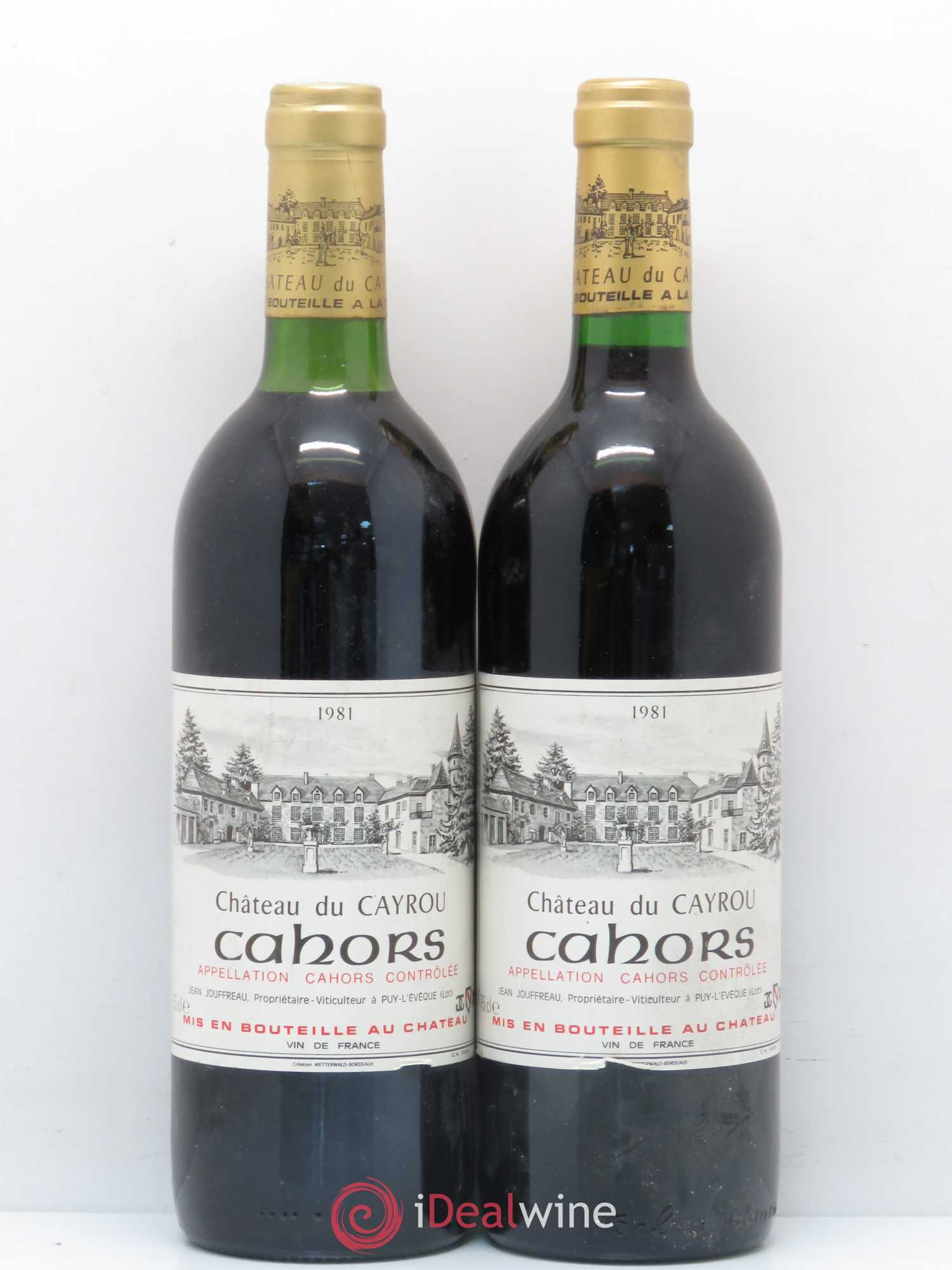 Cahors Château du Cayrou 1981 - Posten von 2 Flaschen - 0