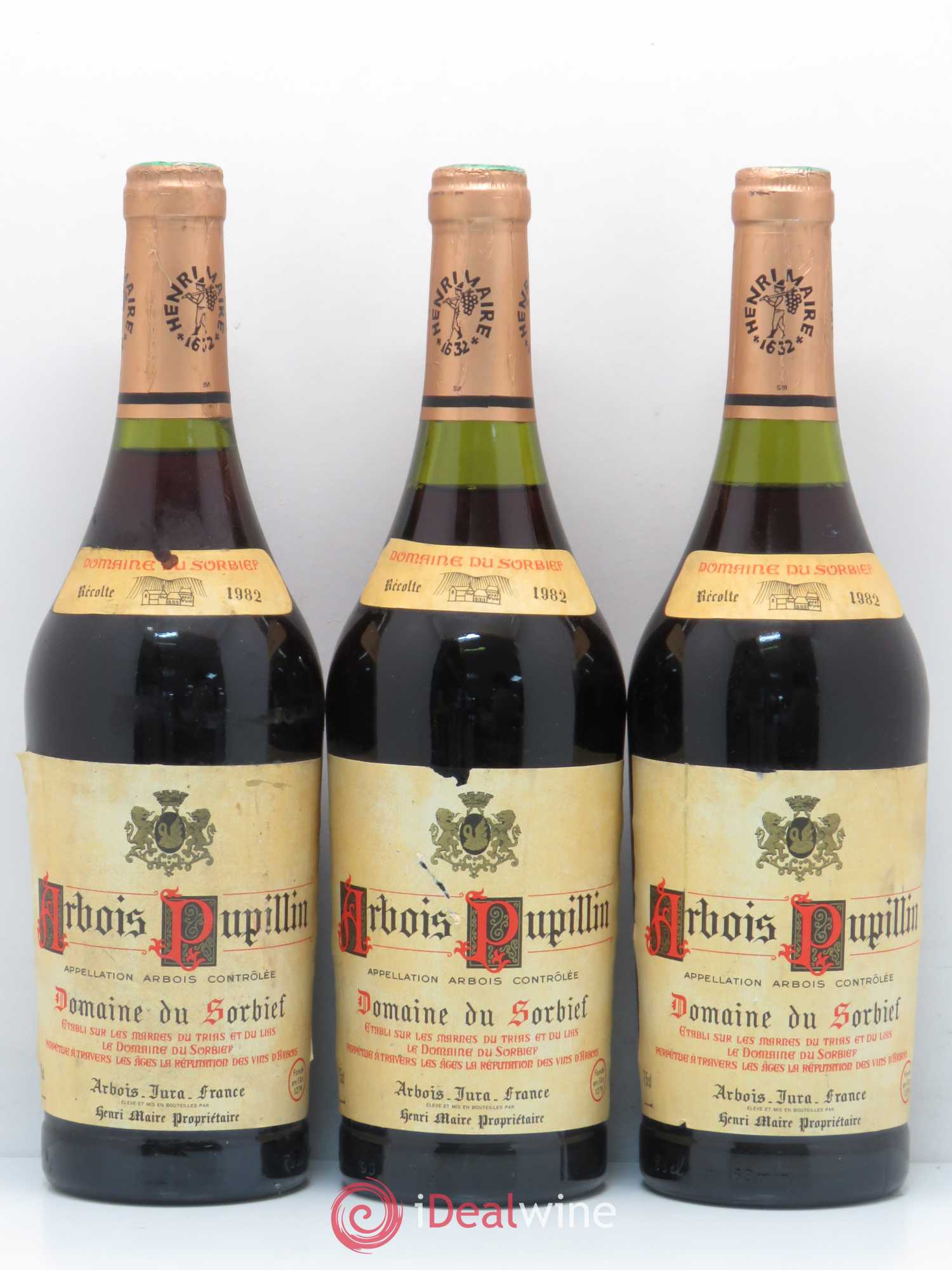 Arbois Pupillin Domaine du Sorbief 1982 - Posten von 3 Flaschen - 0