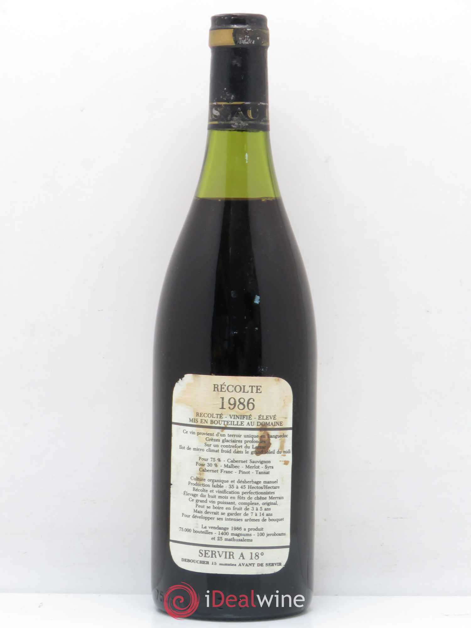 Saint-Guilhem-le-Désert - Cité d'Aniane Mas Daumas Gassac Famille Guibert de La Vaissière 1986 - Lot de 1 bouteille - 1