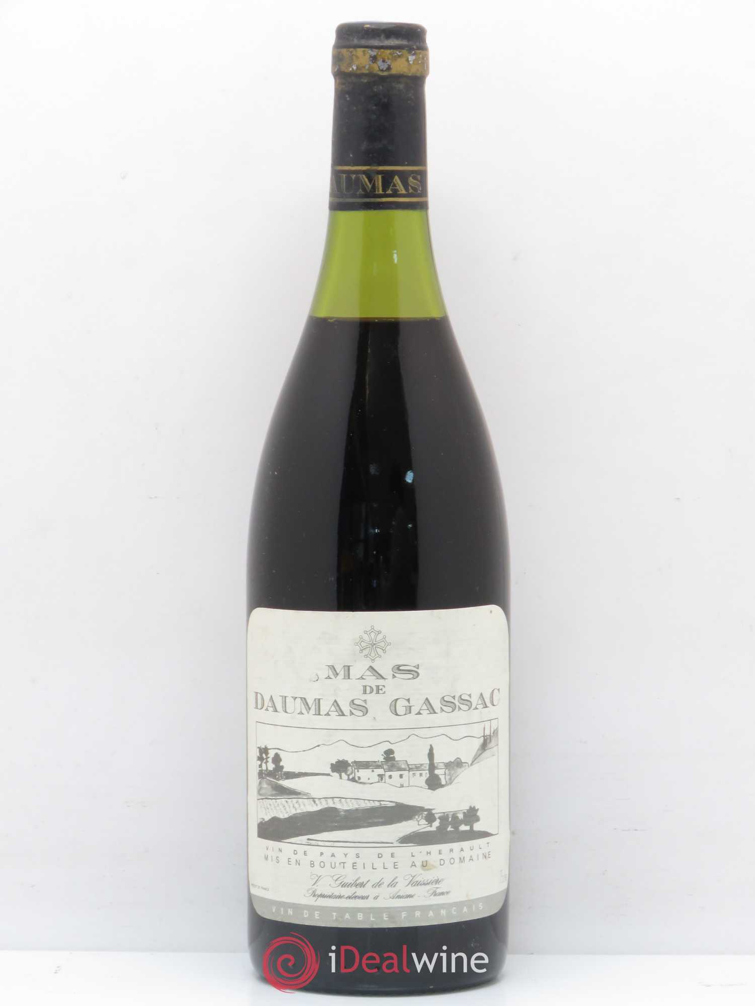 Saint-Guilhem-le-Désert - Cité d'Aniane Mas Daumas Gassac Famille Guibert de La Vaissière 1986 - Lot de 1 bouteille - 0