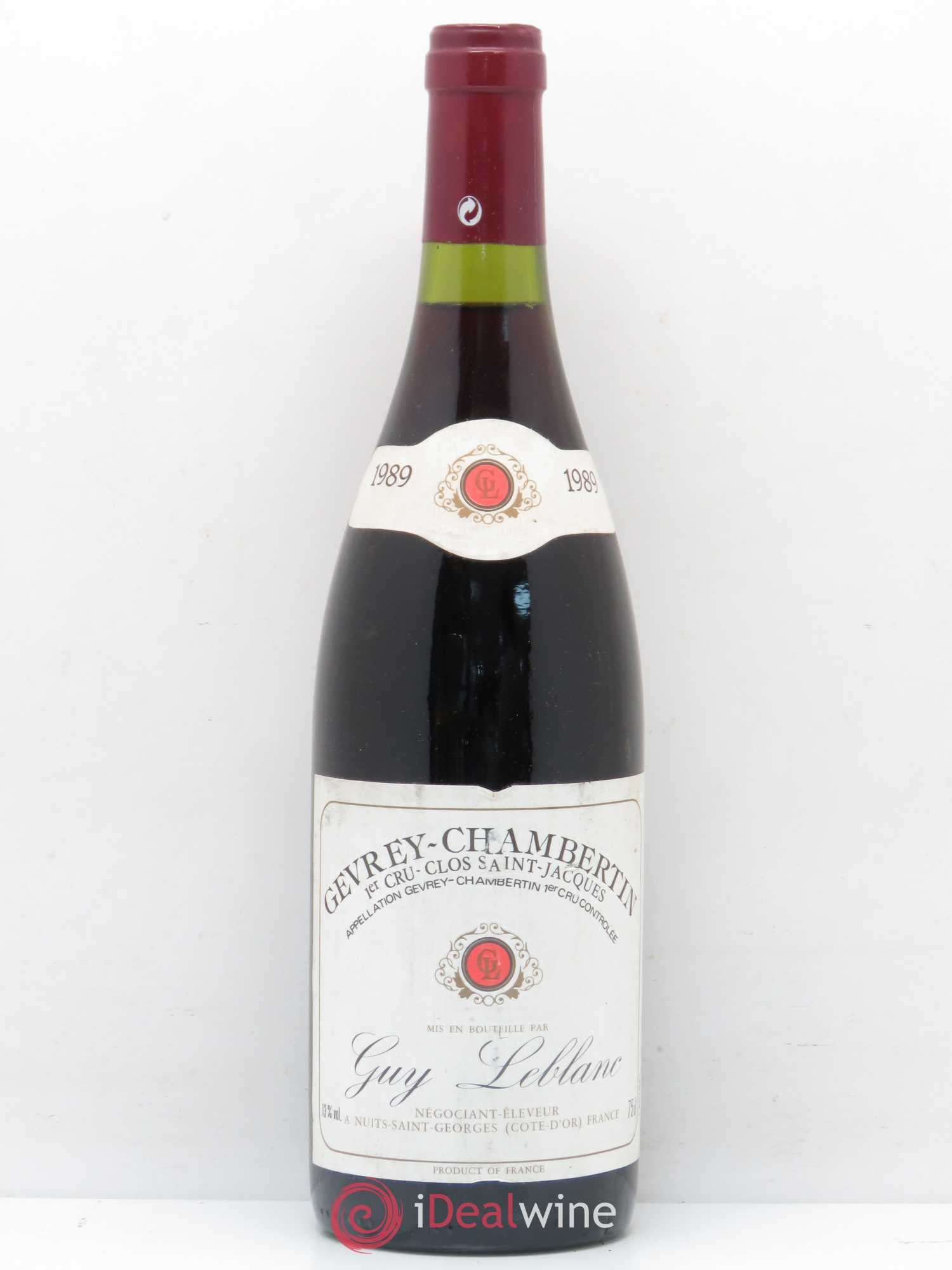 Gevrey-Chambertin 1er Cru Clos Saint Jacques Domaine Guy Leblanc 1989 - Posten von 1 Flasche - 0