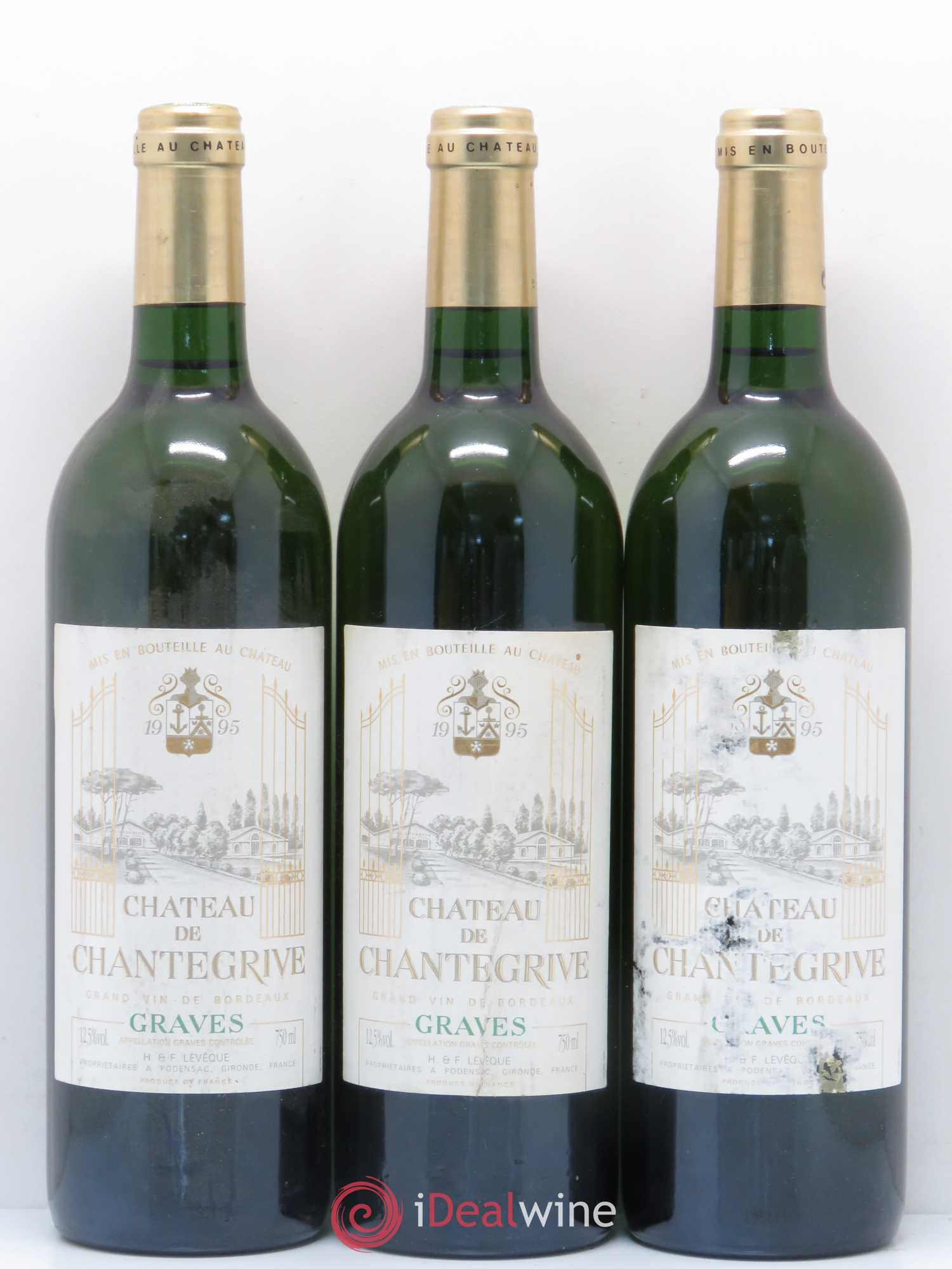 Château de Chantegrive 1995 - Lot de 6 bouteilles - 1