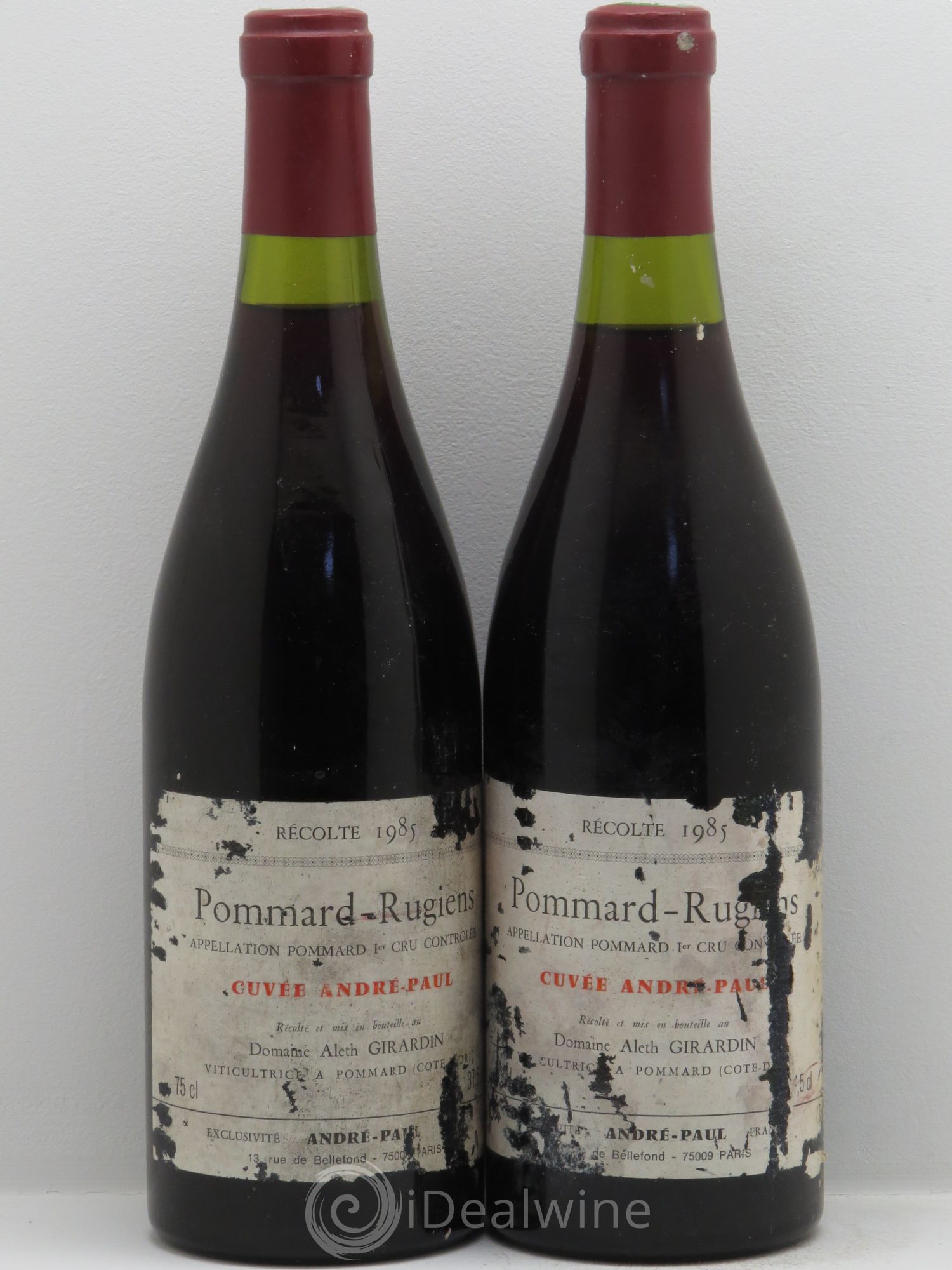 Pommard 1er Cru Domaine A.Girardin Cuvée André Paul 1985 - Posten von 2 Flaschen - 0