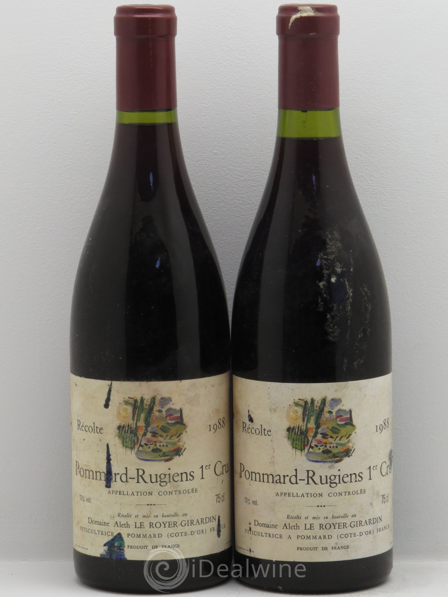 Pommard 1er Cru Domaine A.Girardin Le Royer 1988 - Posten von 2 Flaschen - 0