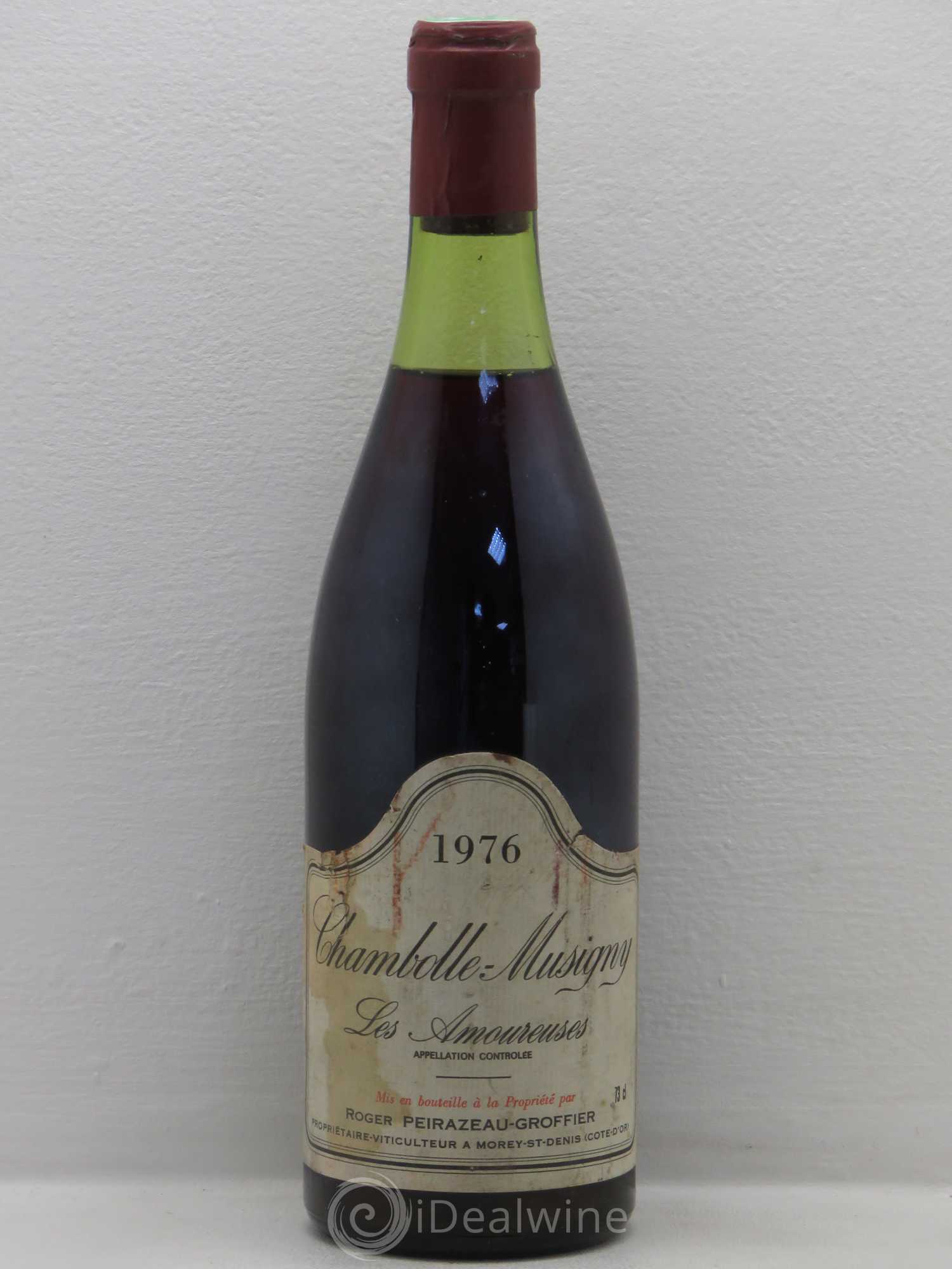 Chambolle-Musigny Les Amoureuses Domaine Pairazeau-Groffier 1976 - Posten von 1 Flasche - 0