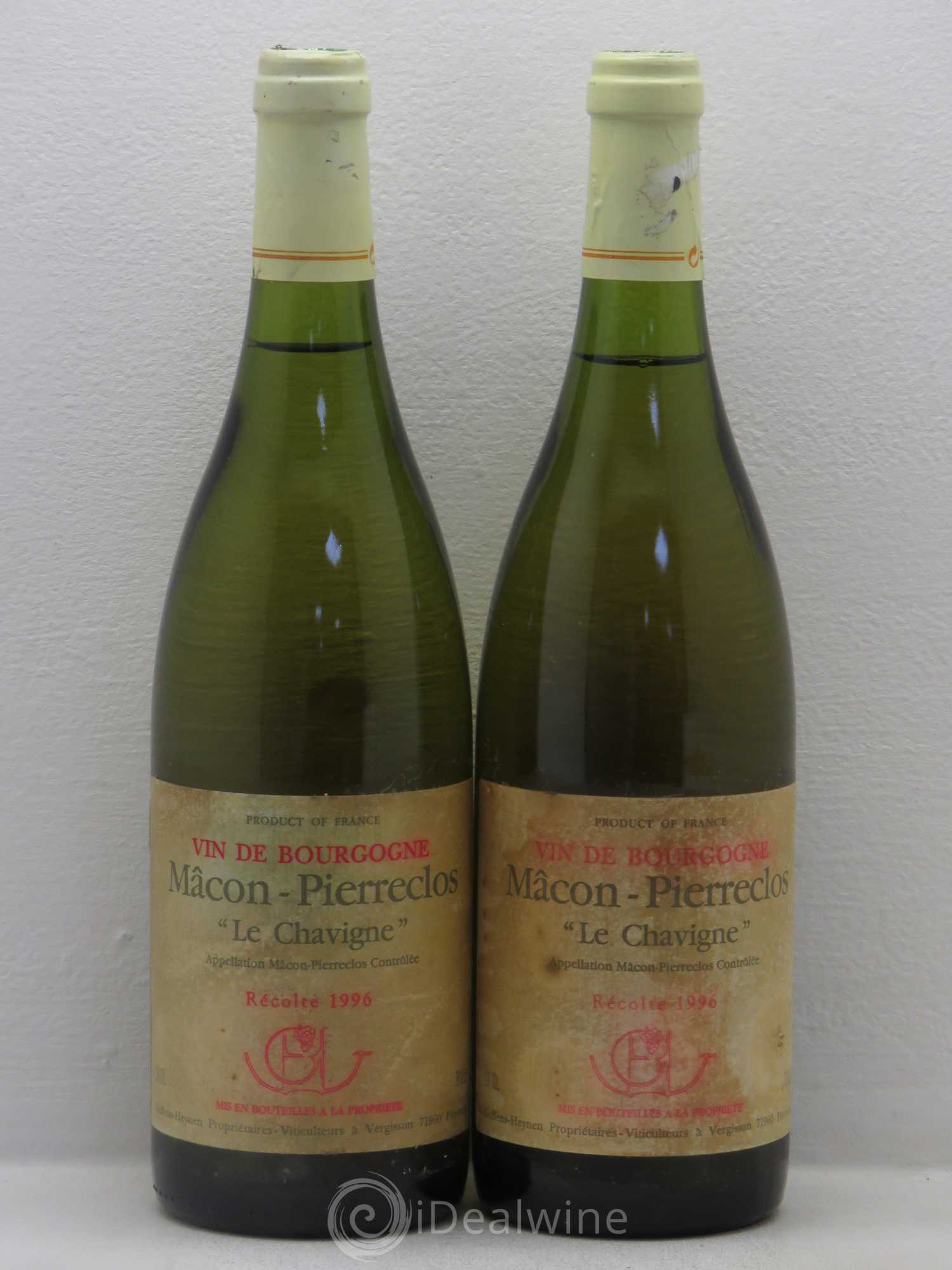 Mâcon-Pierreclos Le Chavigne Guffens-Heynen 1996 - Lot de 2 bouteilles - 0