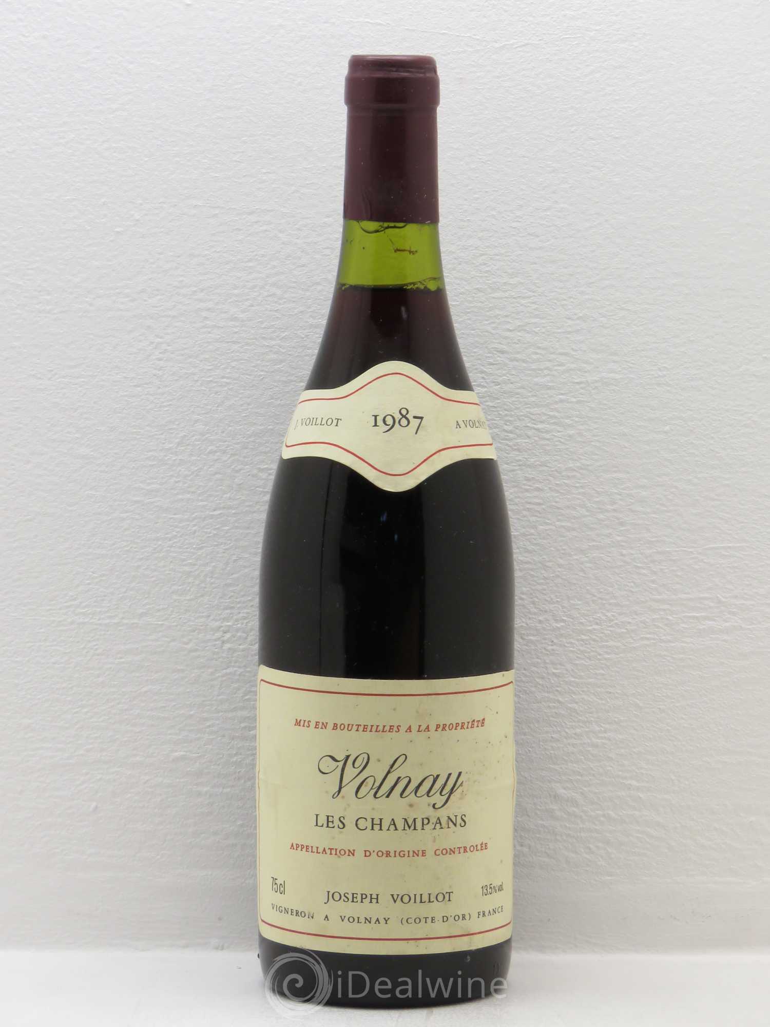 Volnay 1er Cru les Champans Joseph Voillot (Domaine) 1987 - Lot de 1 bouteille - 0