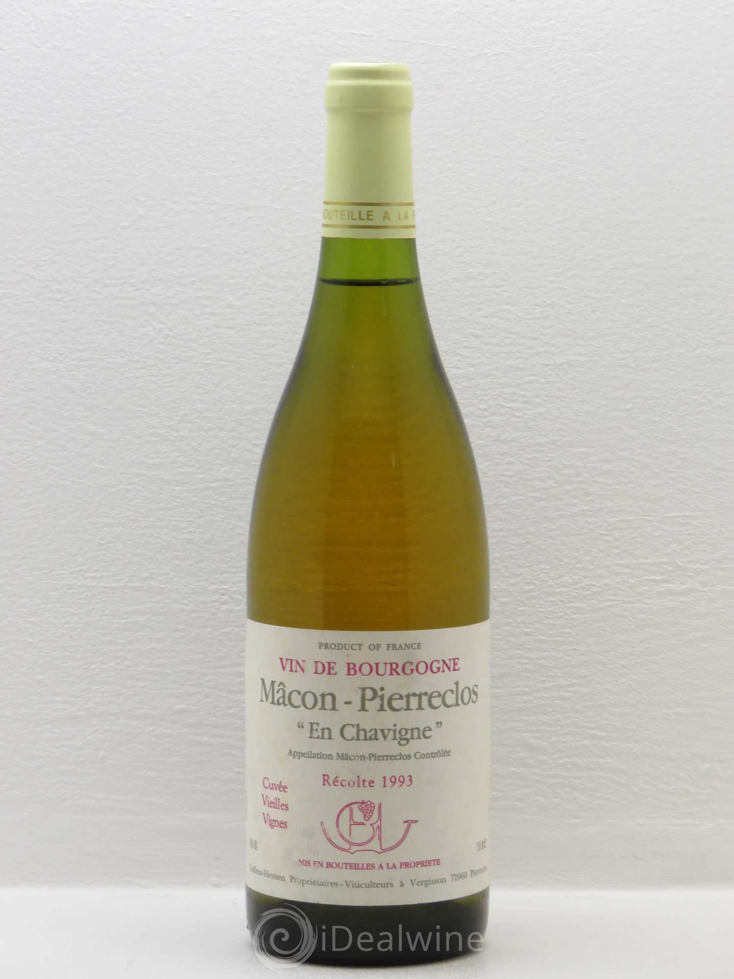 Mâcon-Pierreclos Le Chavigne Guffens-Heynen Cuvées vieilles vignes 1993 - Posten von 1 Flasche - 0