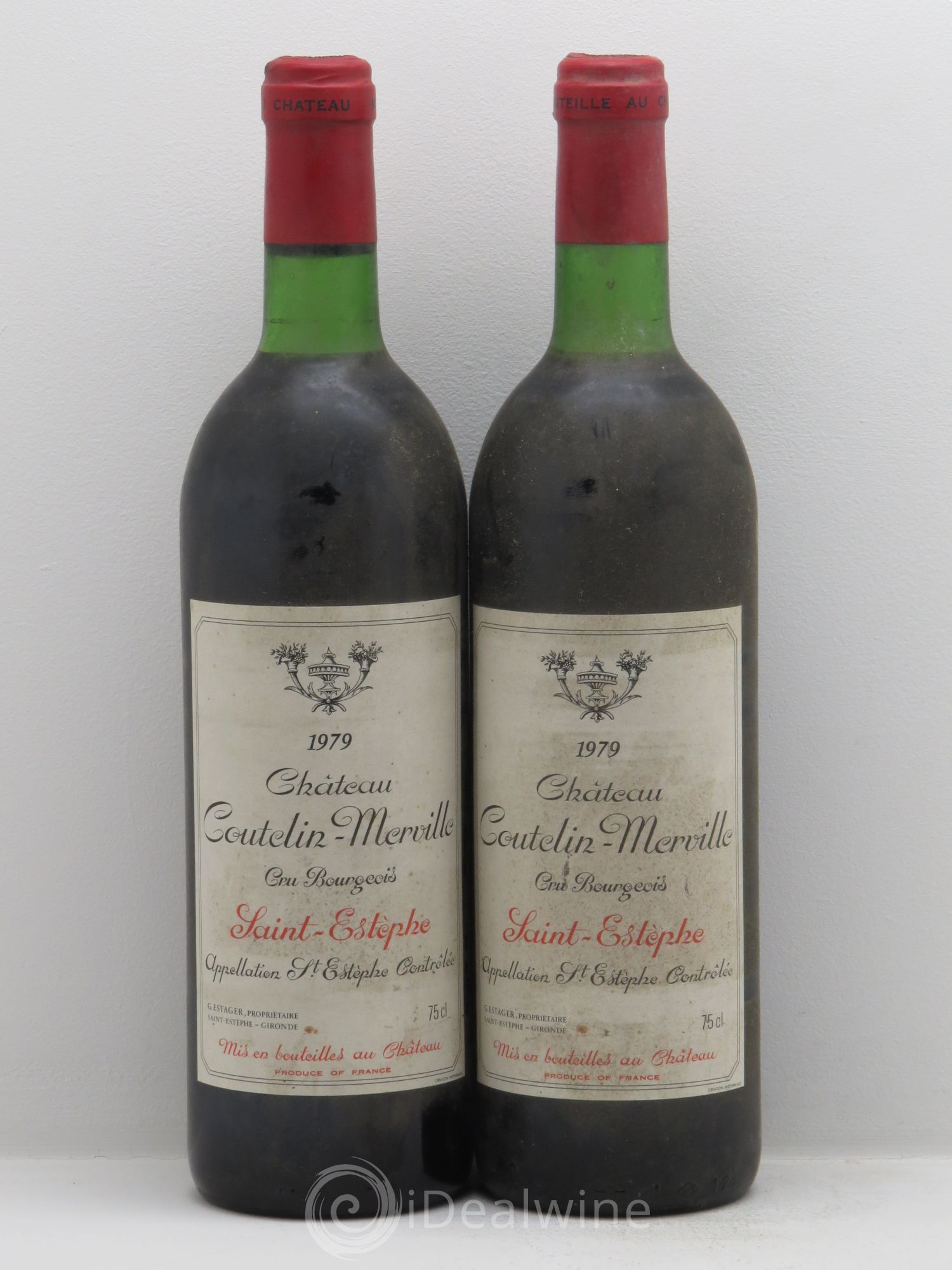 Château Saint-Estèphe Coutelin Merville 1979 - Lot de 2 bouteilles - 0