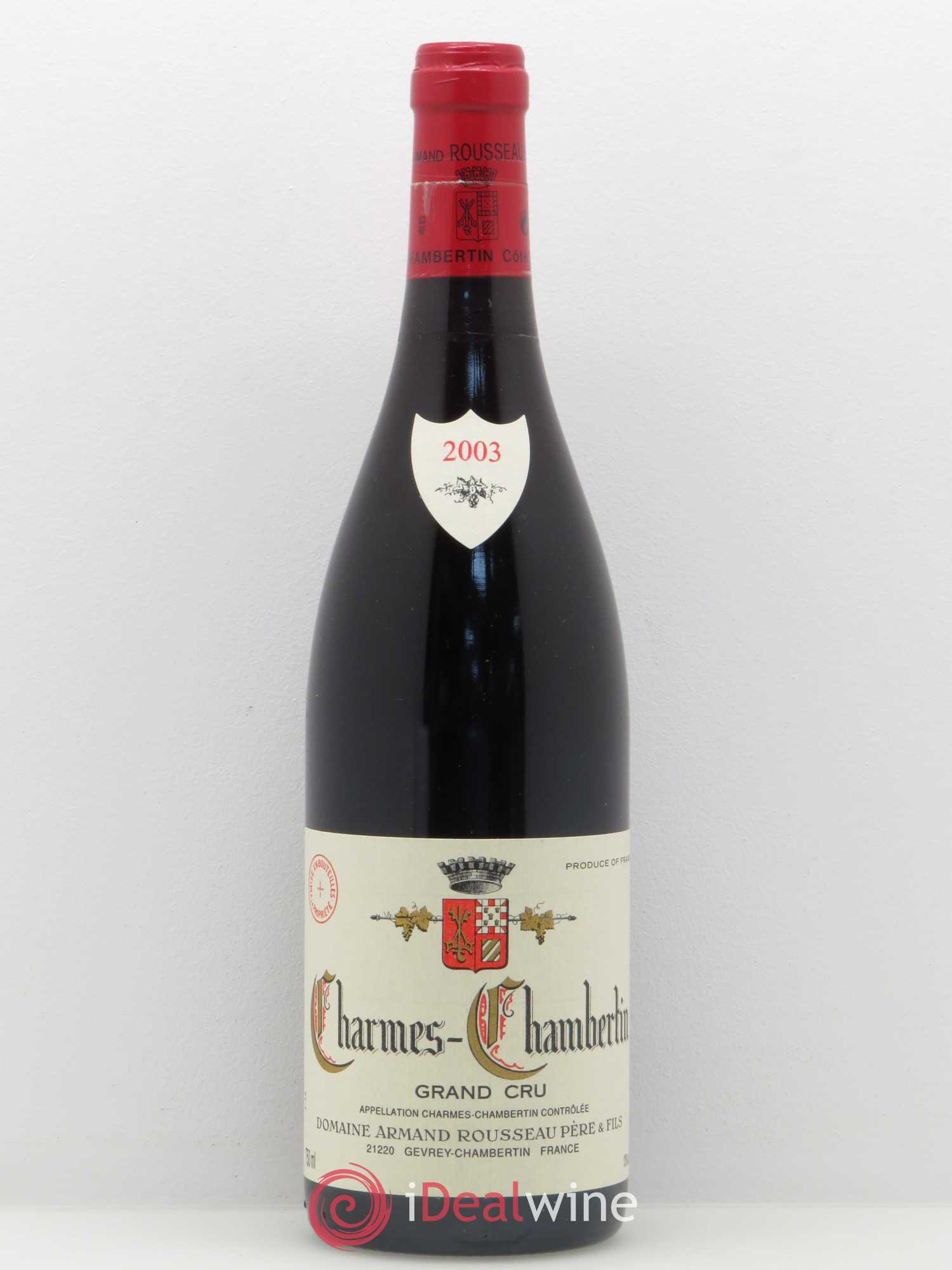 Charmes-Chambertin Grand Cru Armand Rousseau (Domaine) 2003 - Lot de 1 bouteille - 0