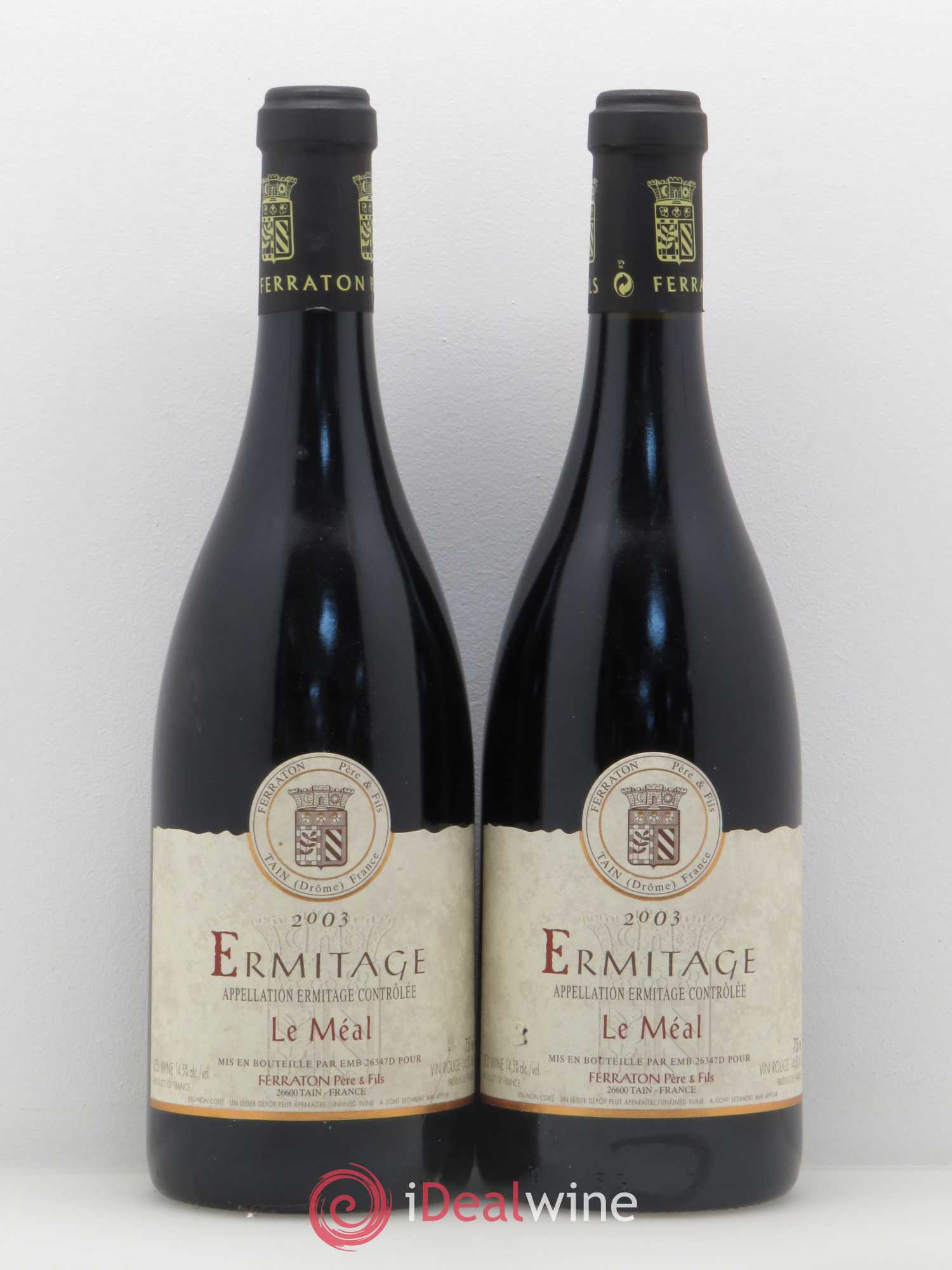 Hermitage Ermitage Le Méal Ferraton Père et Fils (Domaine) 2003 - Lot de 2 bouteilles - 0