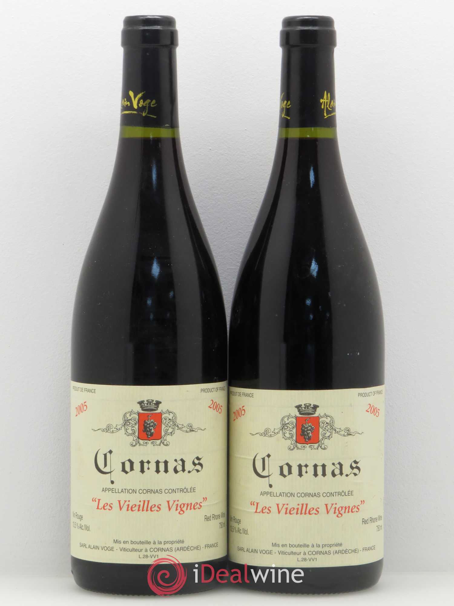 Cornas Les Vieilles Vignes Alain Voge (Domaine) 2005 - Lot de 2 bouteilles - 0