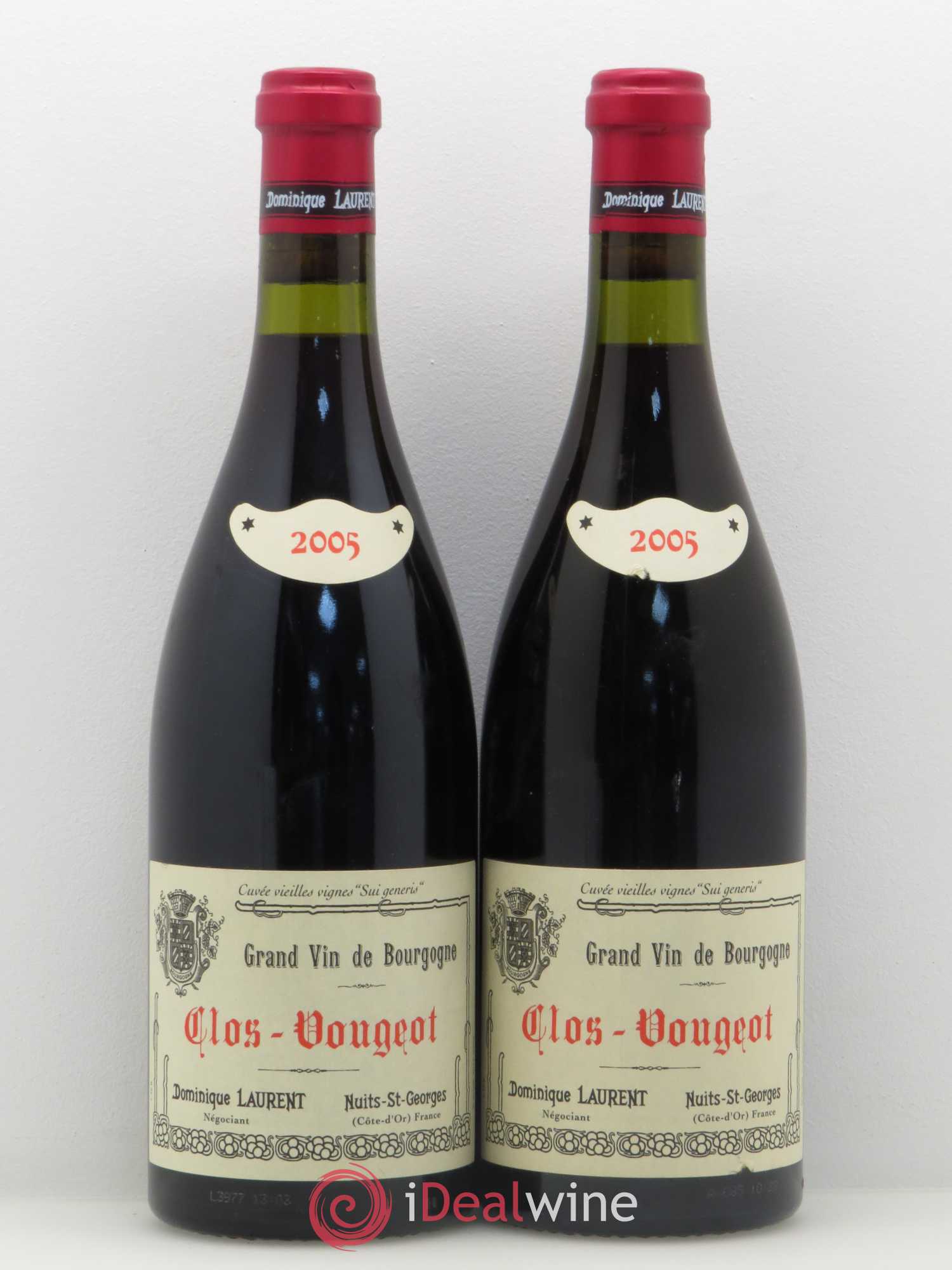 Clos de Vougeot Grand Cru Dominique Laurent 2005 - Lot de 2 bouteilles - 0