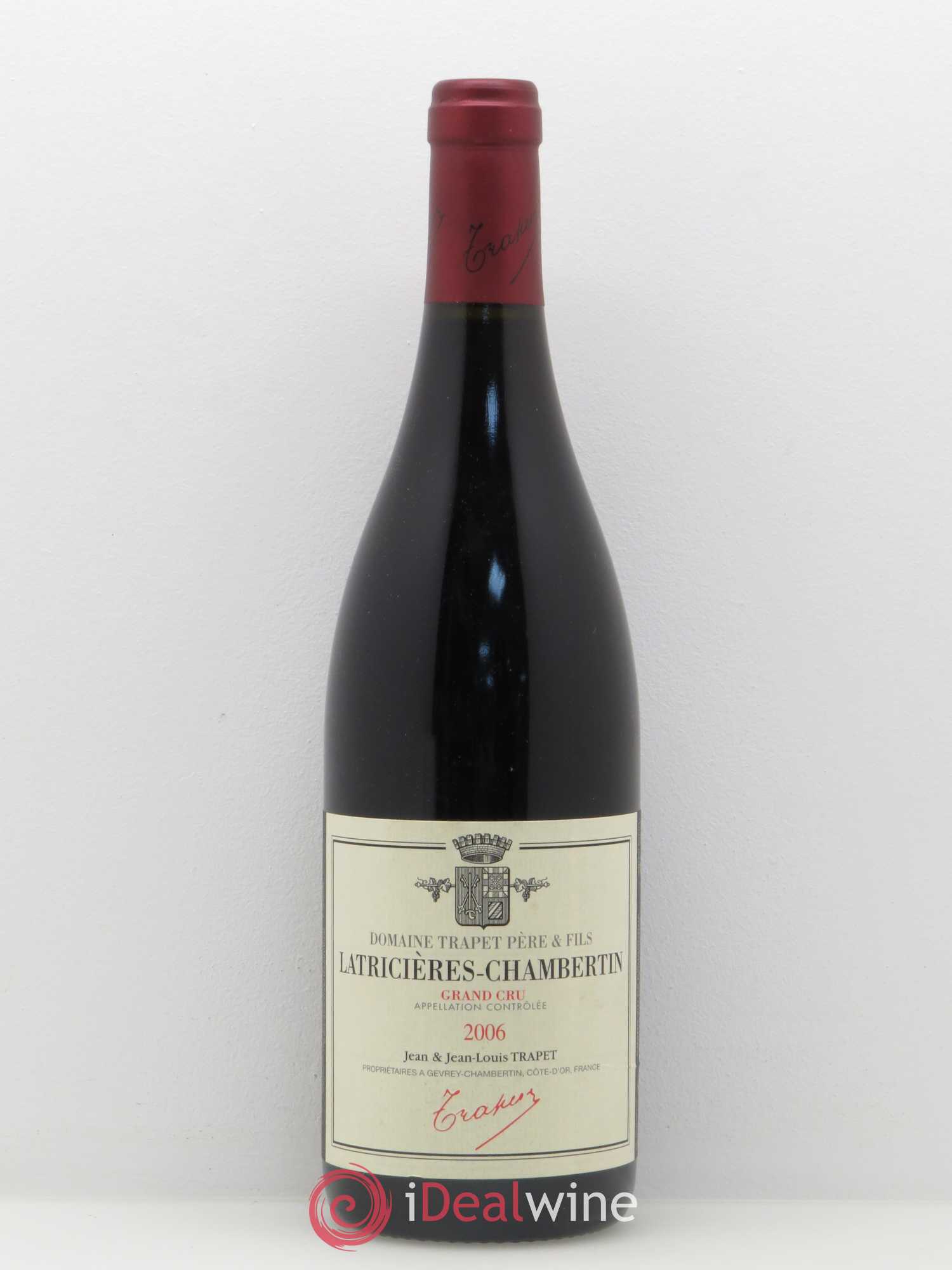 Latricières-Chambertin Grand Cru Domaine Trapet 2006 - Lot de 1 bouteille - 0