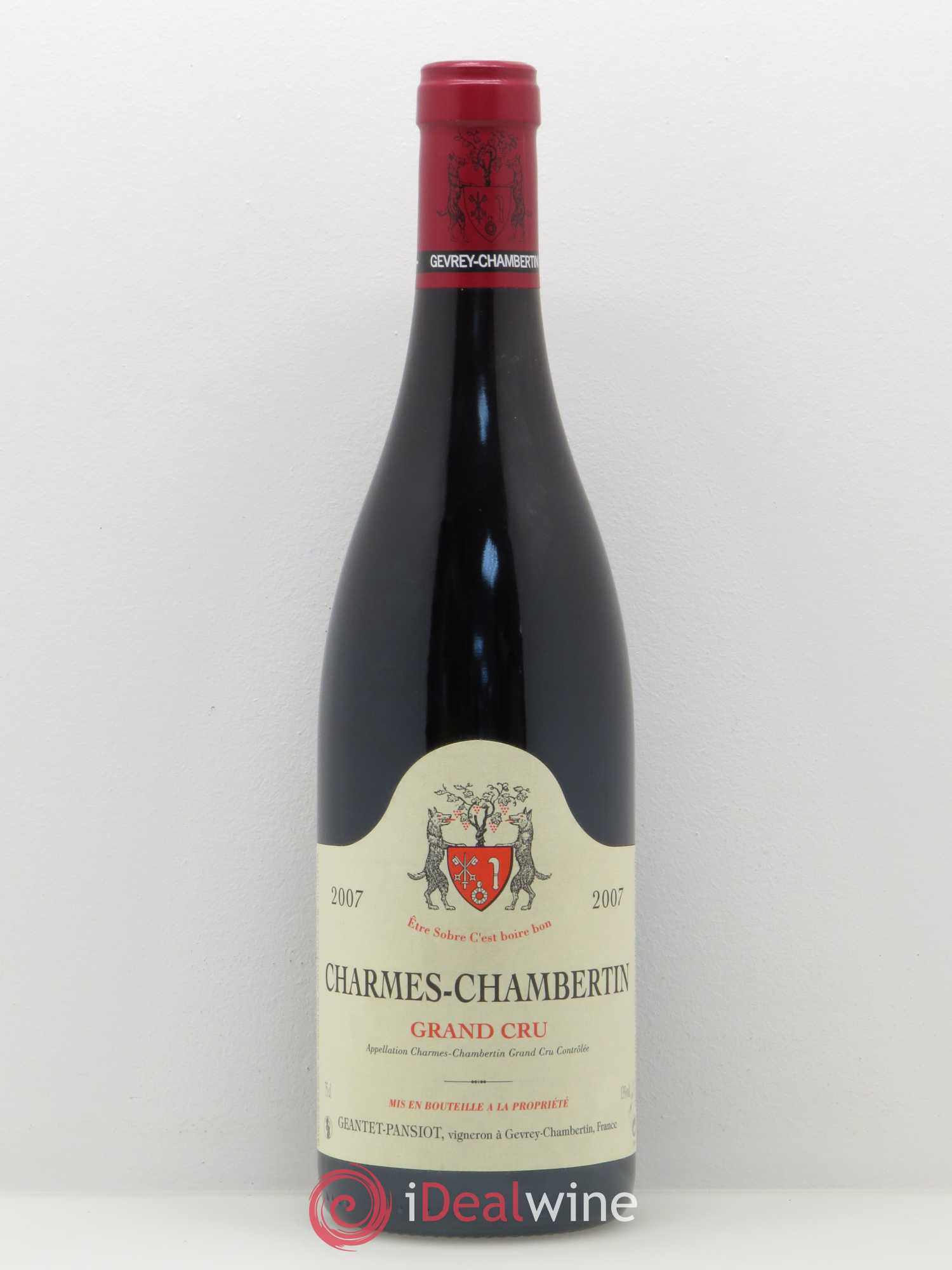 Charmes-Chambertin Grand Cru Geantet-Pansiot 2007 - Lot de 1 bouteille - 0