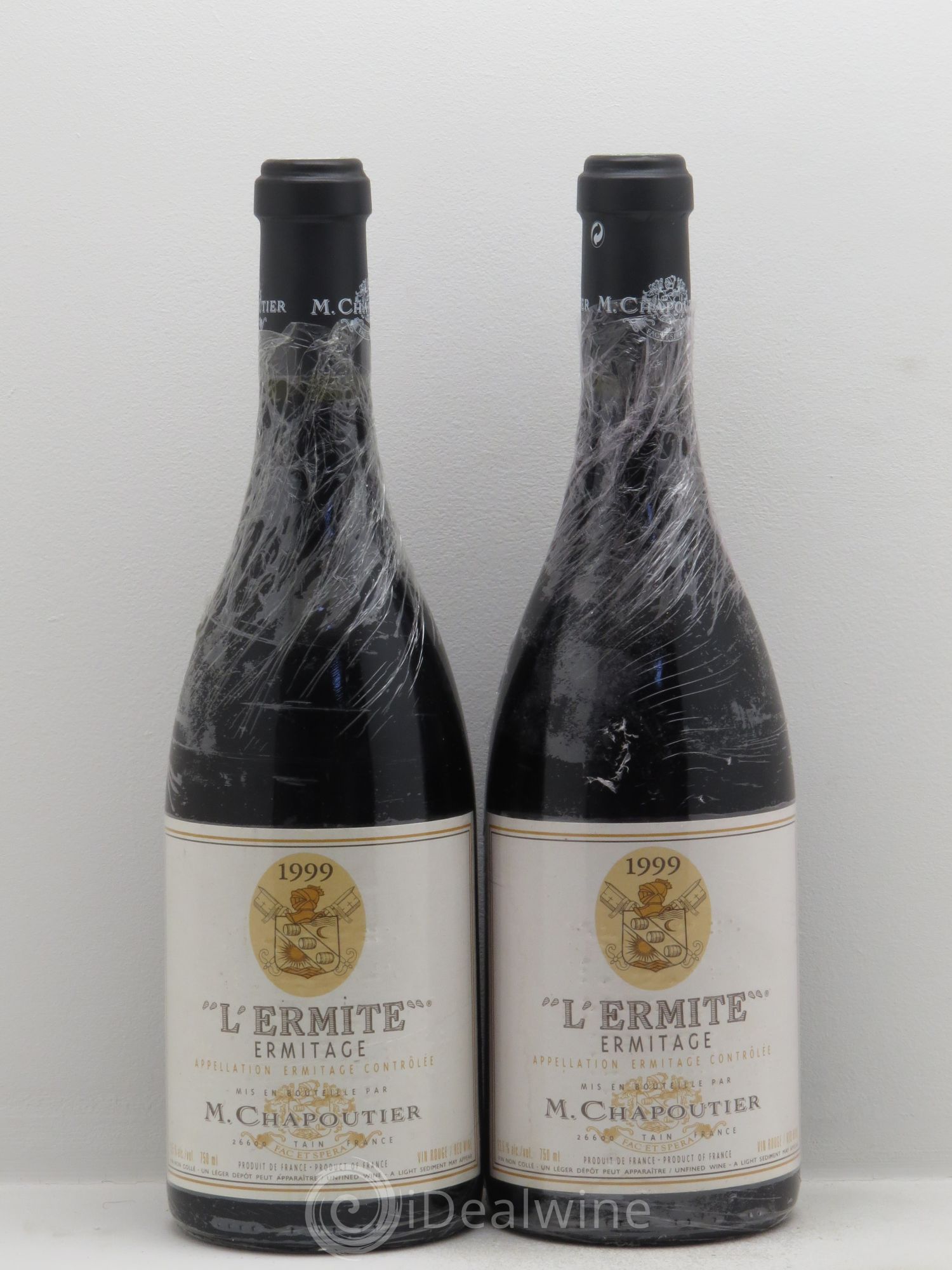 Hermitage Ermitage l'Ermite Chapoutier 1999 - Lot de 2 bouteilles - 0