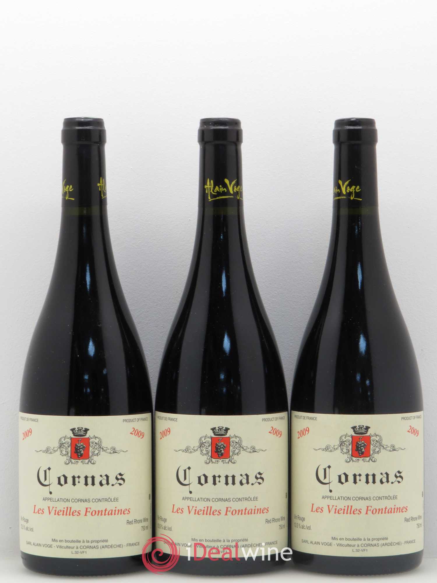 Cornas Les Vieilles Fontaines Alain Voge (Domaine) 2009 - Lotto di 3 bottiglie - 0