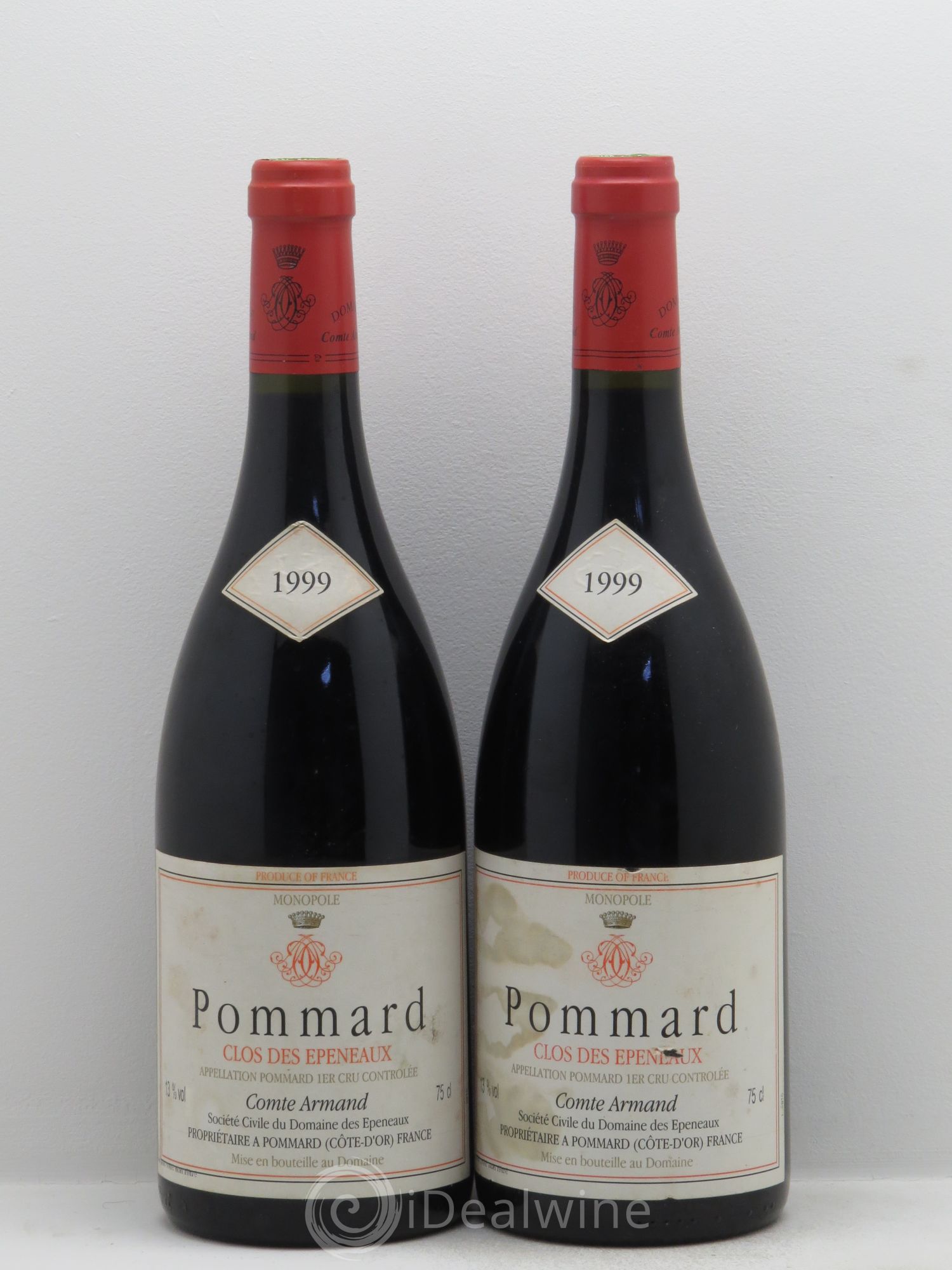 Pommard 1er Cru Clos des Epeneaux Comte Armand 1999 - Lot de 2 bouteilles - 0
