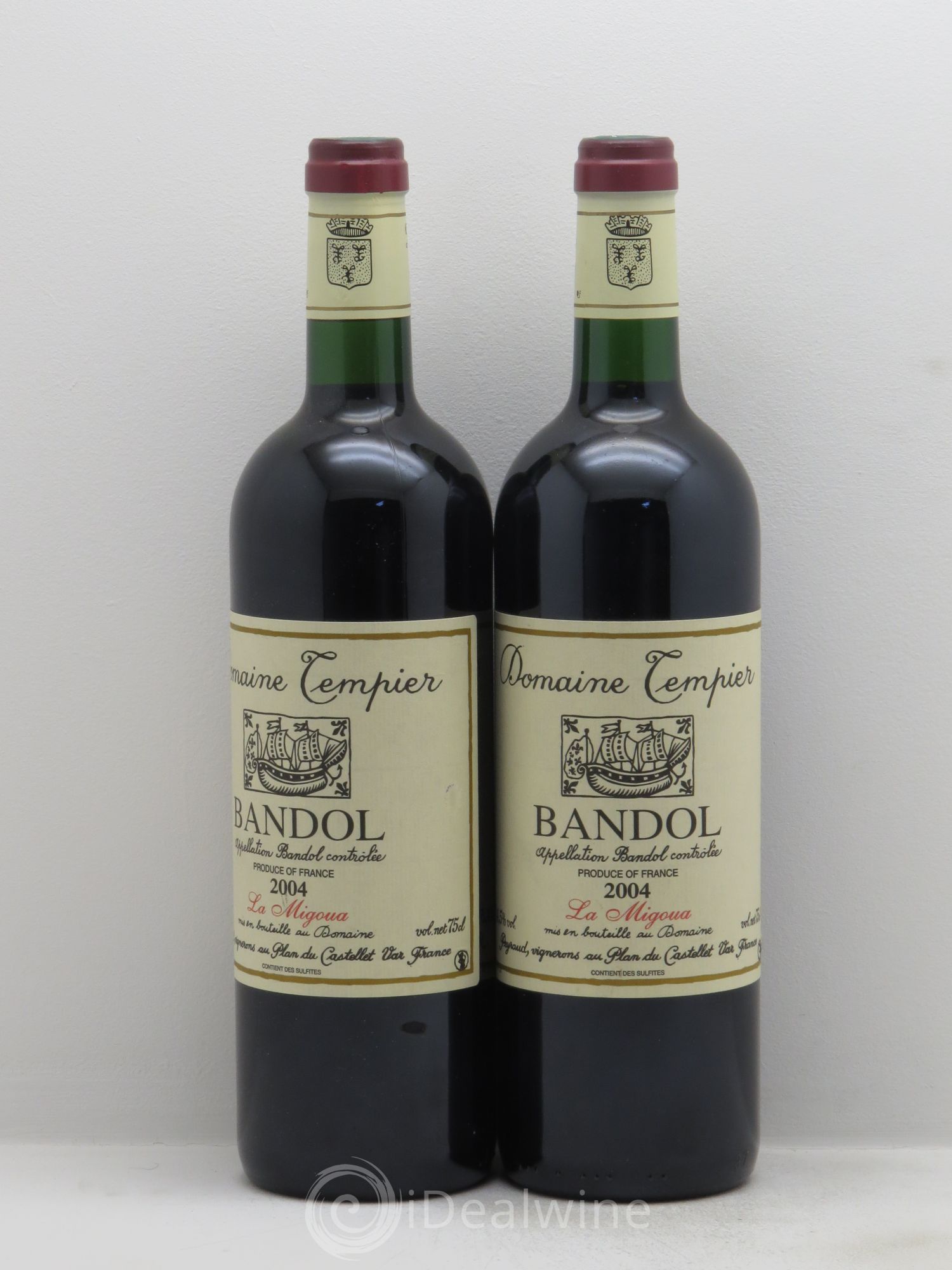 Bandol Domaine Tempier Cuvée La Migoua Famille Peyraud 2004 - Lot de 2 bouteilles - 0