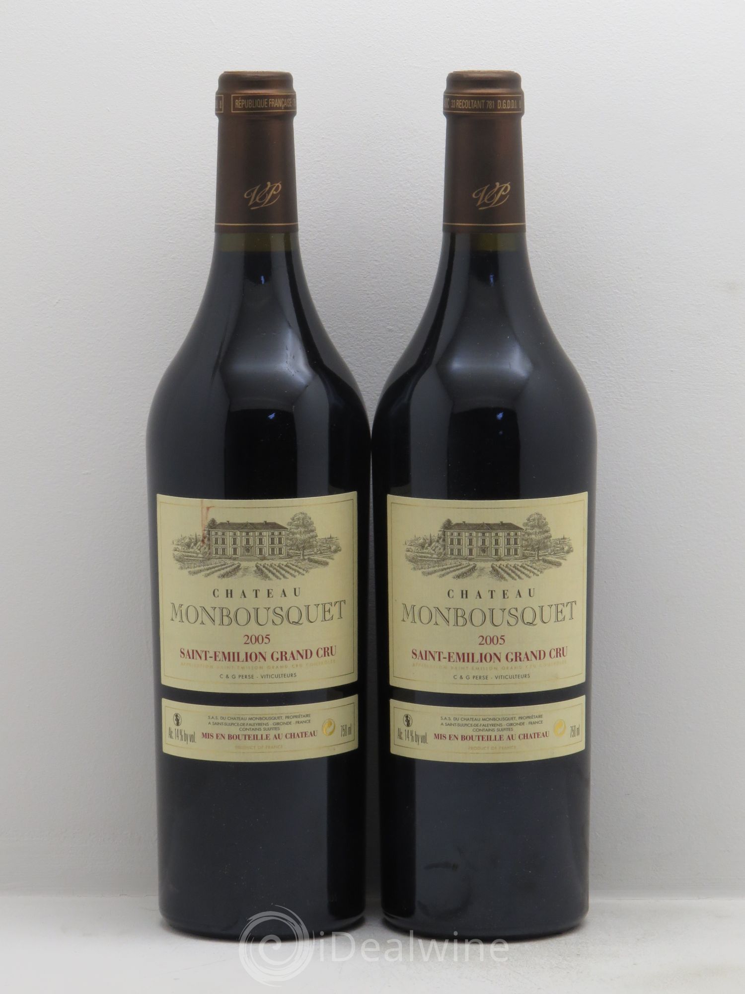 Château Monbousquet Grand Cru Classé 2005 - Lot de 2 bouteilles - 0