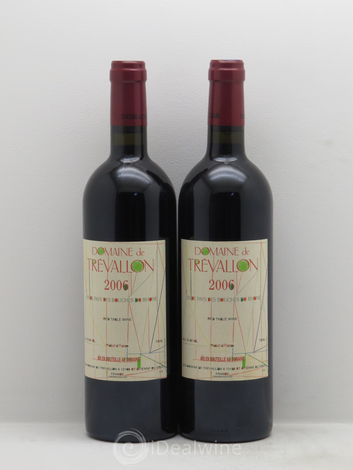 VDP Bouches du Rhône Trévallon (Domaine de) Eloi Dürrbach 2006 - Lot de 2 bouteilles - 0
