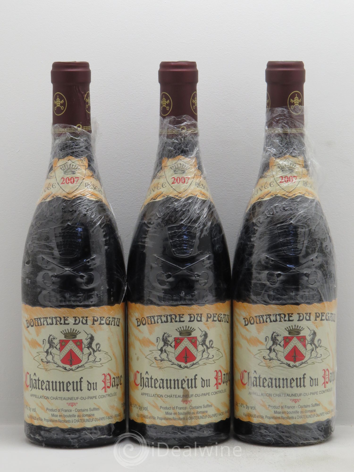 Châteauneuf-du-Pape Domaine du Pégau Cuvée Réservée Paul et Laurence Féraud 2007 - Lot de 3 bouteilles - 0