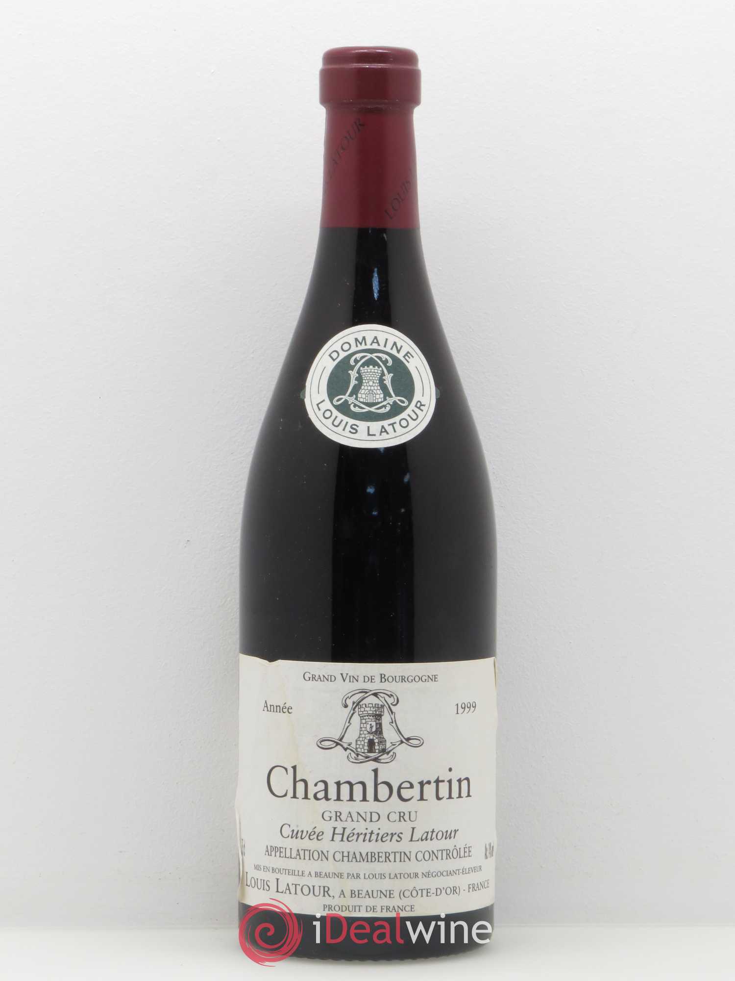 Chambertin Grand Cru Cuvée Héritiers Latour Louis Latour 1999 - Lot de 1 bouteille - 0