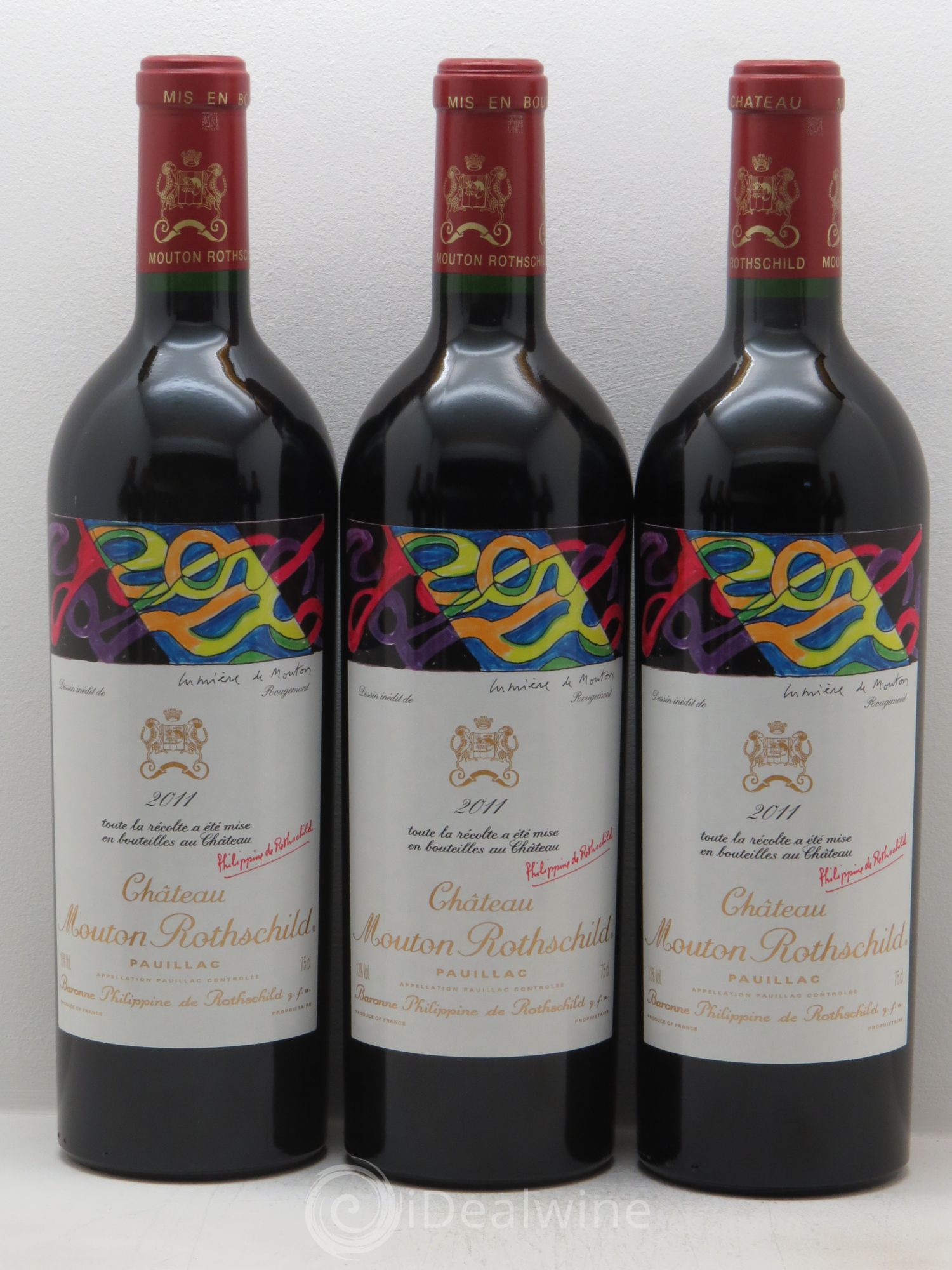 Château Mouton Rothschild 1er Grand Cru Classé 2011 - Lot de 12 bouteilles - 1