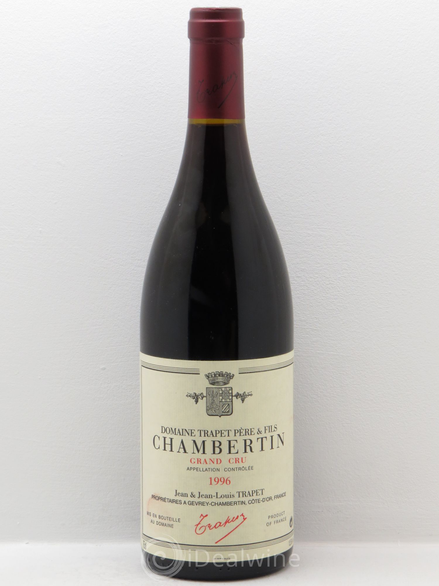 Chambertin Grand Cru Domaine Trapet 1996 - Lot de 1 bouteille - 0