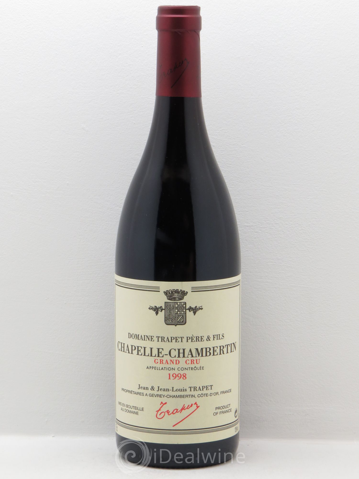 Chapelle-Chambertin Grand Cru Domaine Trapet 1998 - Lot de 1 bouteille - 0