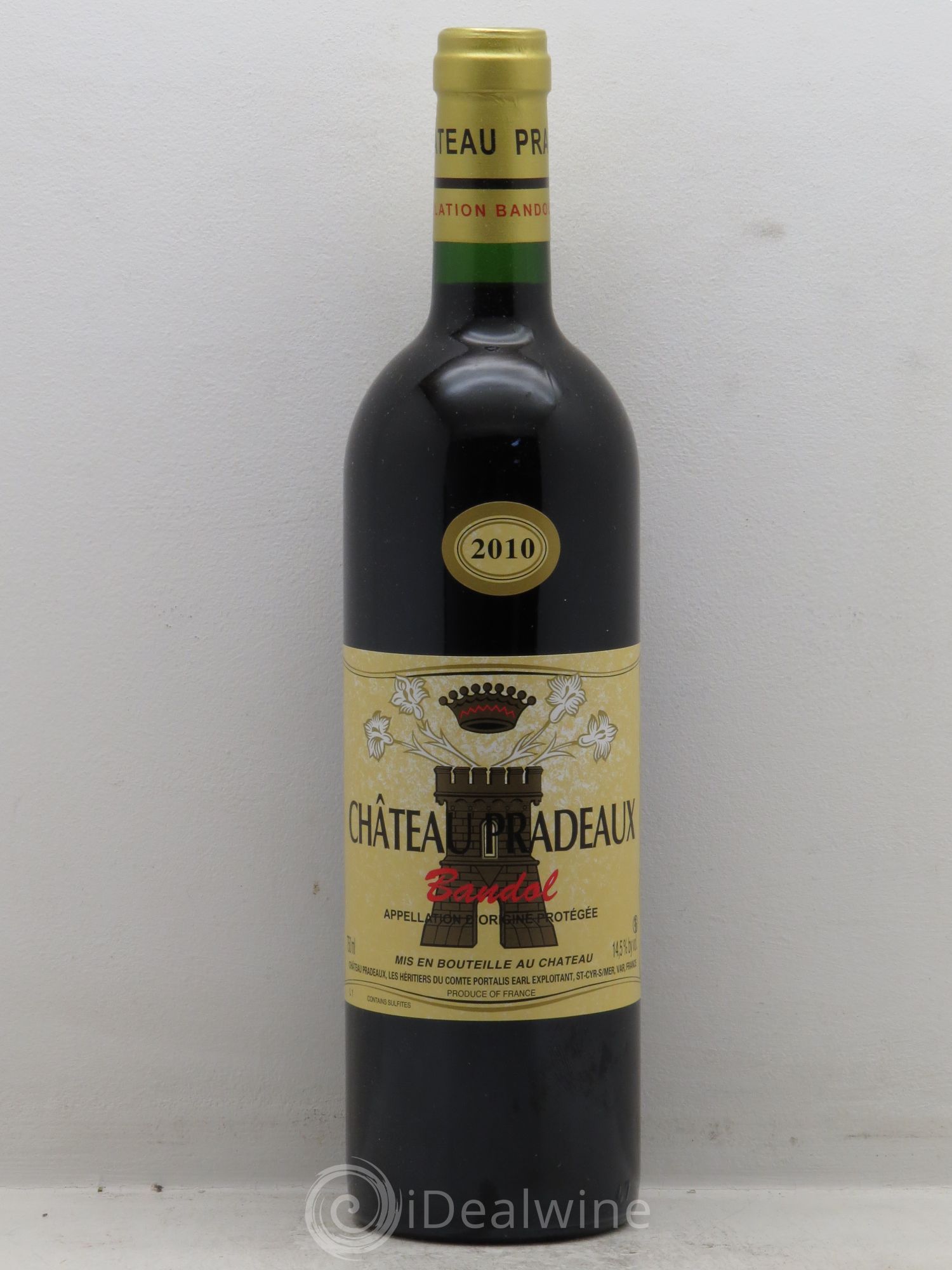 Bandol Château Pradeaux Famille Portalis 2010 - Lot de 1 bouteille - 0