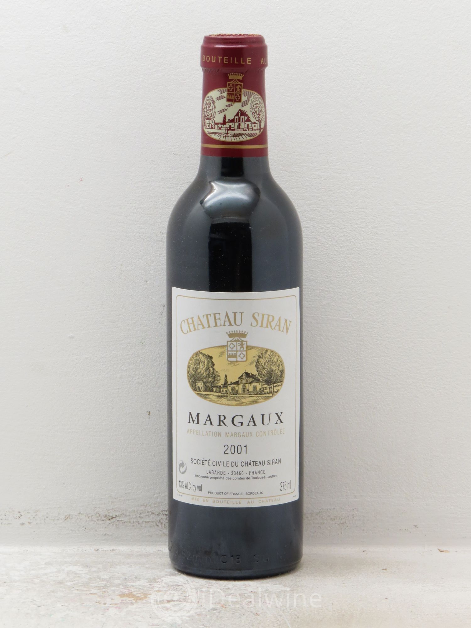 Château Siran 2001 - Lot de 1 demi bouteille - 0