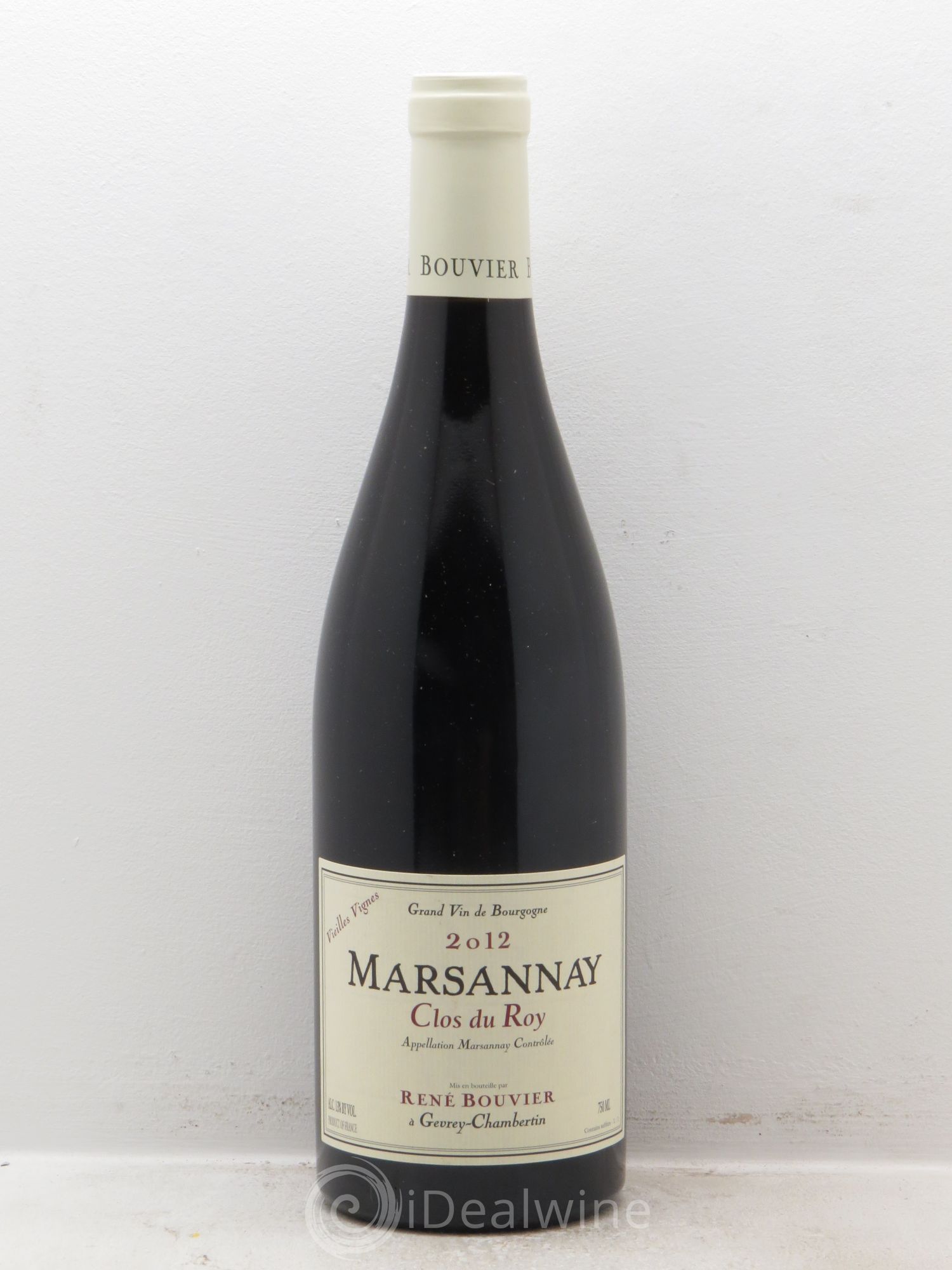 Marsannay Vieilles Vignes Clos du Roy René Bouvier (Domaine) 2012 - Lot de 1 bouteille - 0